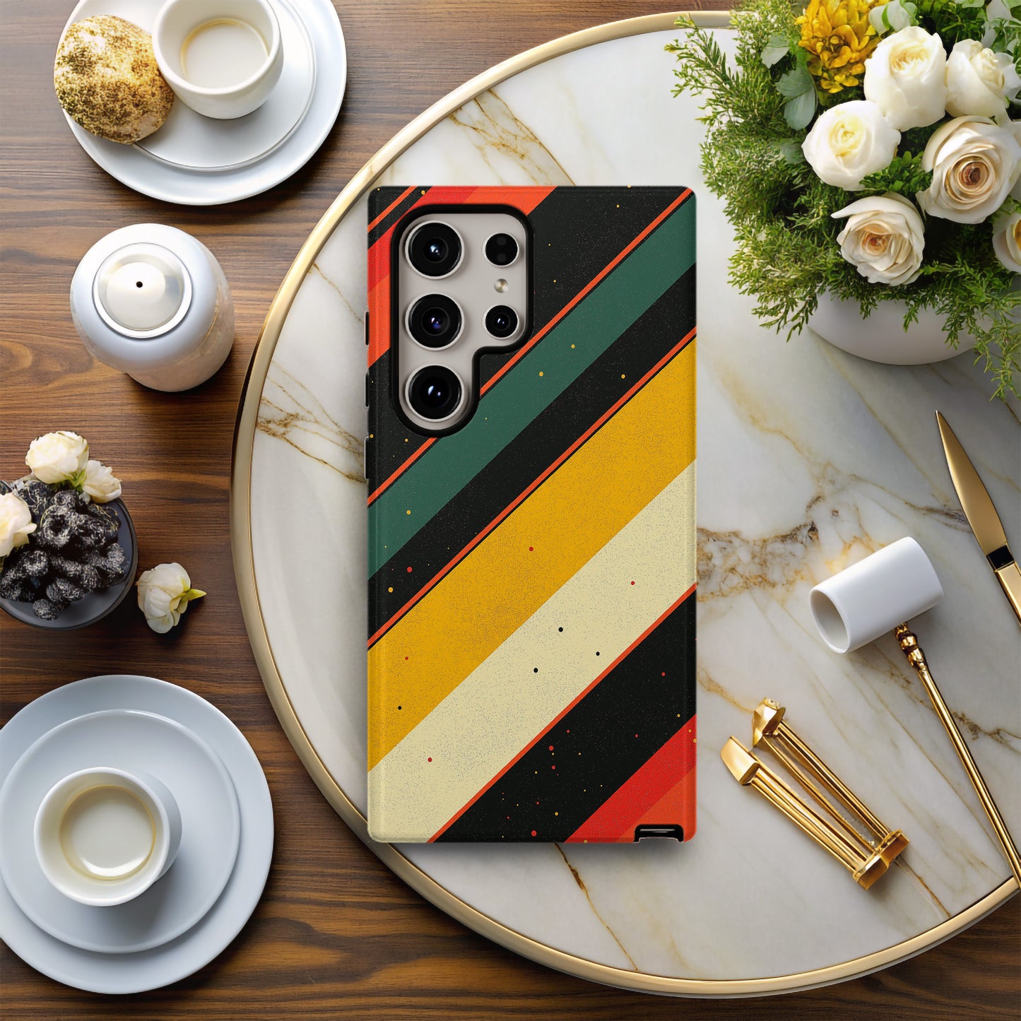 Groove Lines Phone Case – Retro Waves with Everyday Protection