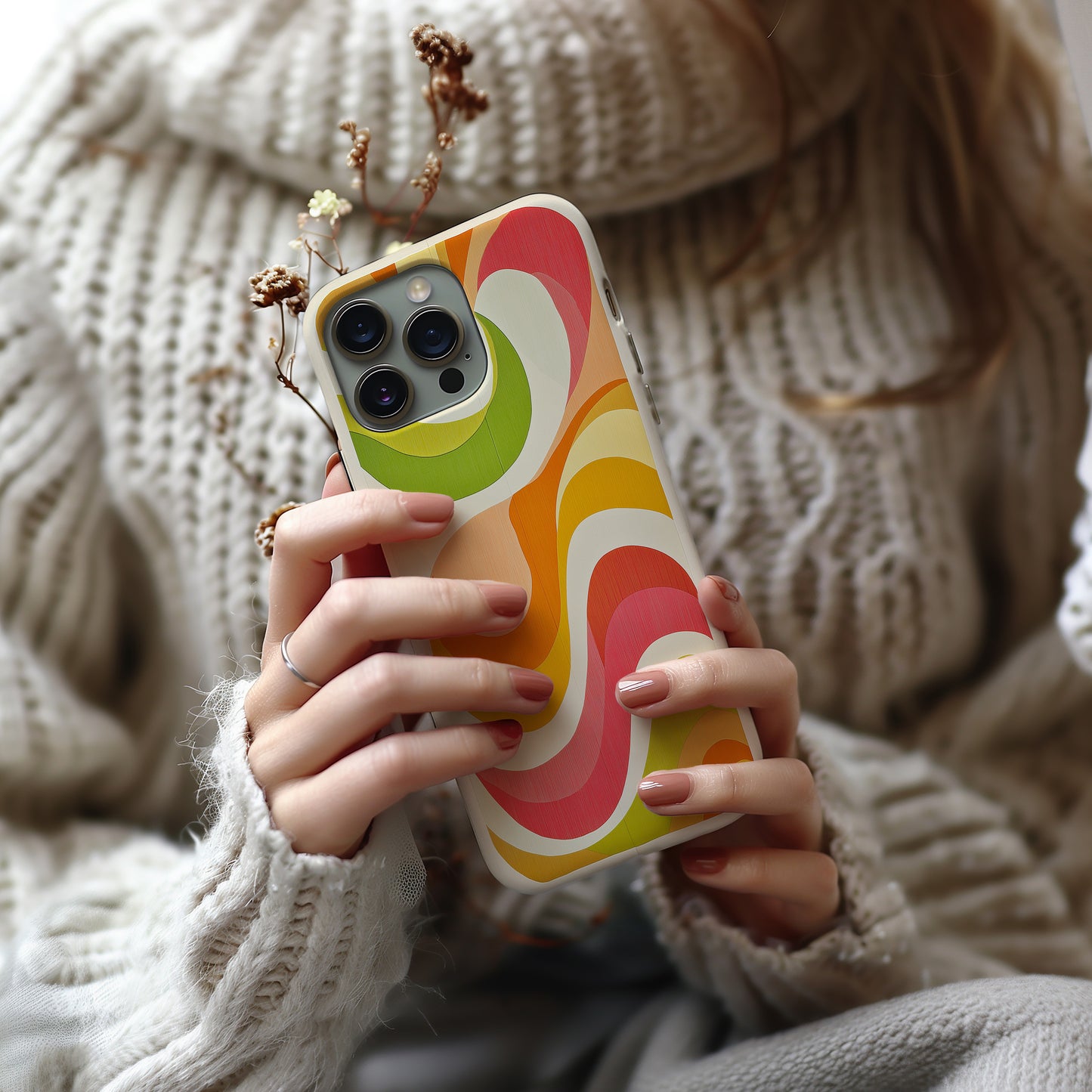 Sunset Swish Phone Case – Bold Gradient Flow with Everyday Protection