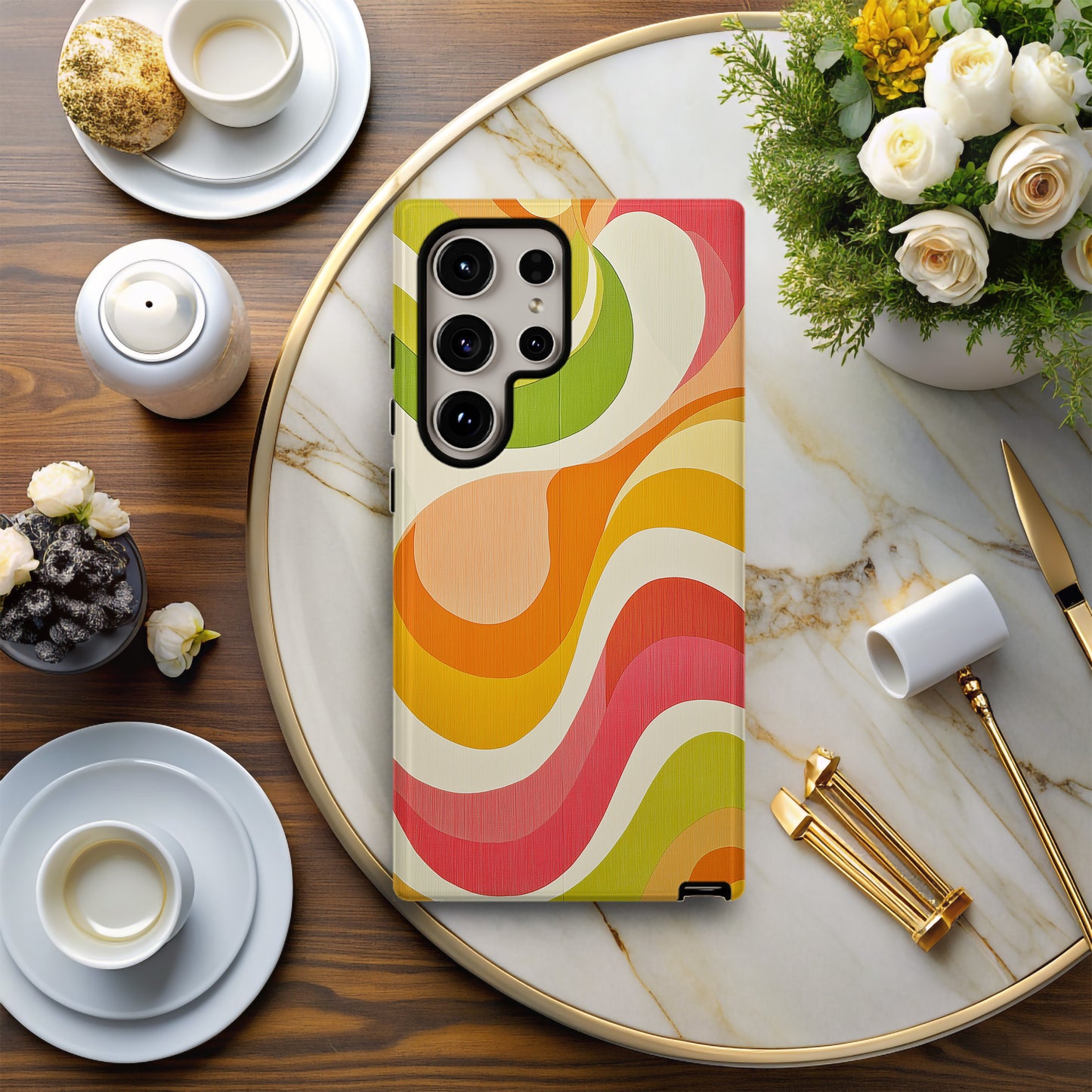 Sunset Swish Phone Case – Bold Gradient Flow with Everyday Protection