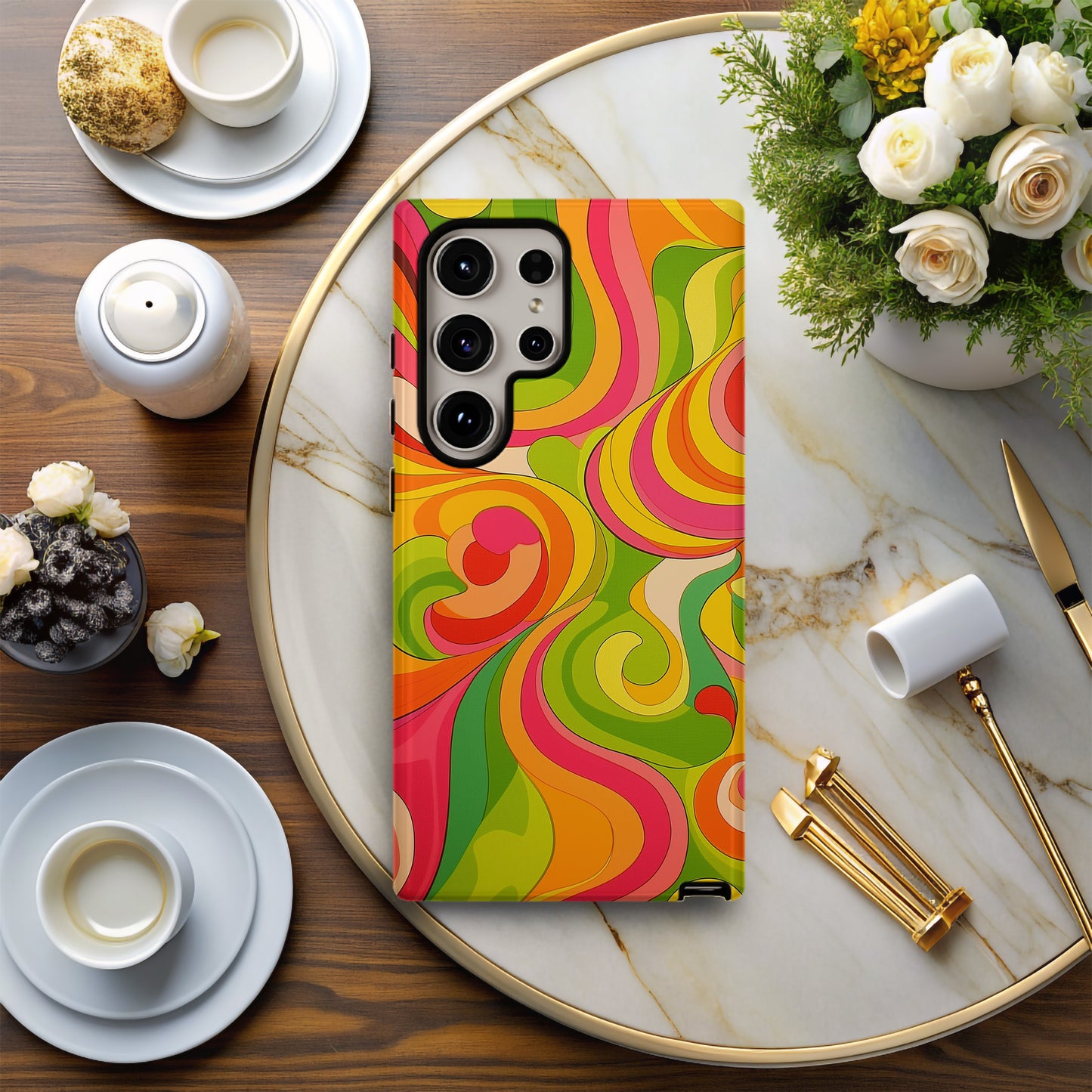 PsychedeliPop Phone Case – Electric Color Burst with Everyday Protection