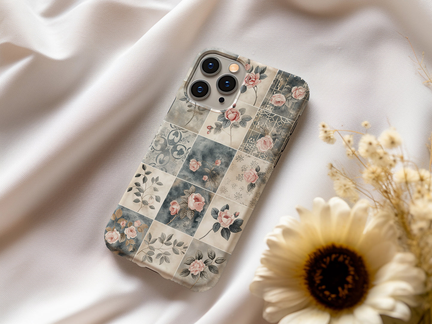 Botanic Tileworks Phone Case – Garden Elegance in Every Square with Everyday Protection