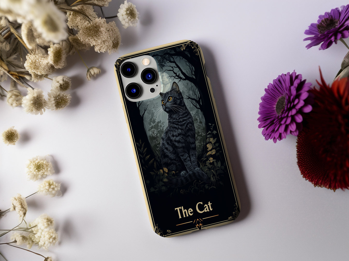 Nine Lives Tarot Phone Case – Feline Magic & Mystical Protection with Everyday Style