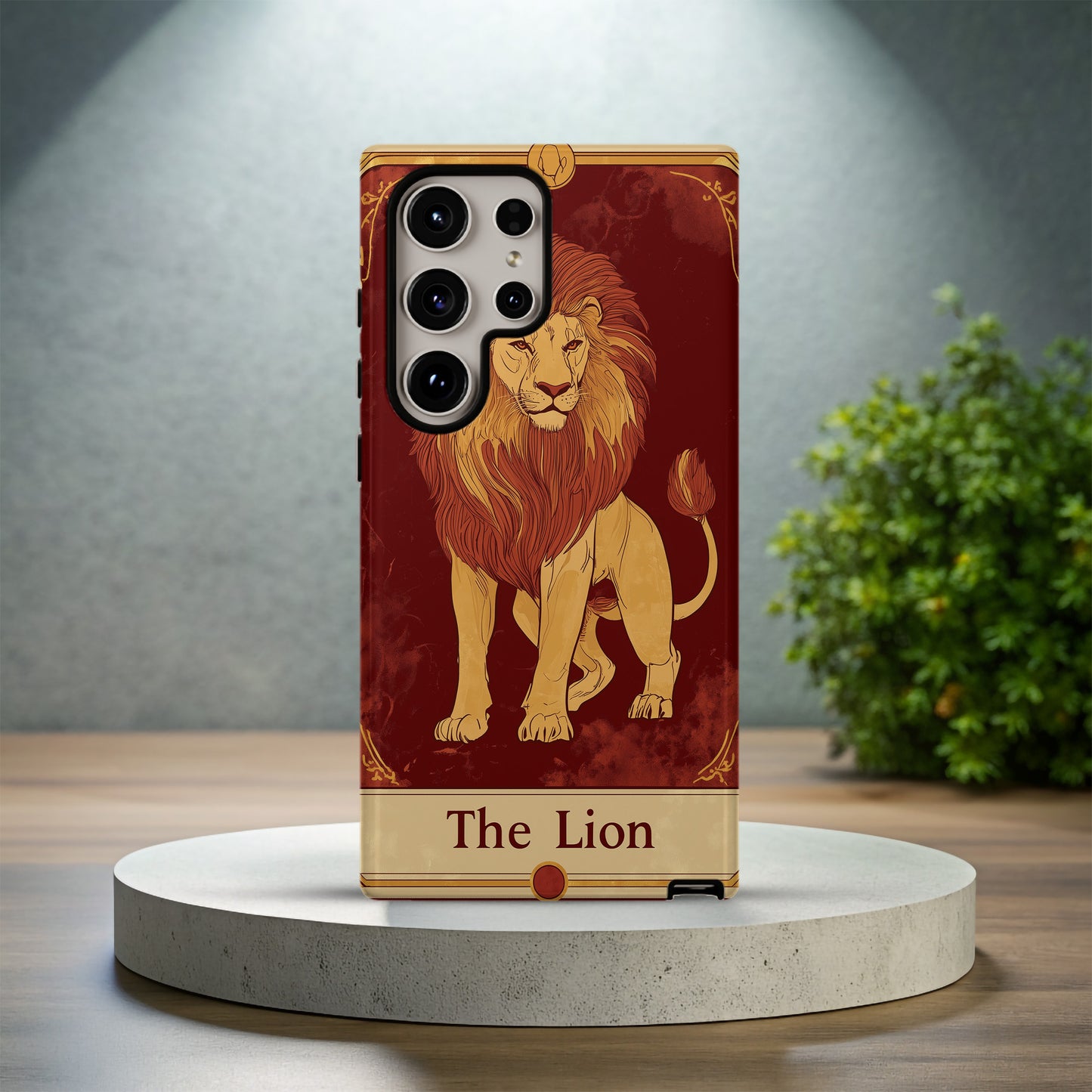 Regal Roar Tarot Phone Case – Majestic Power Meets Mystical Design with Everyday Protection