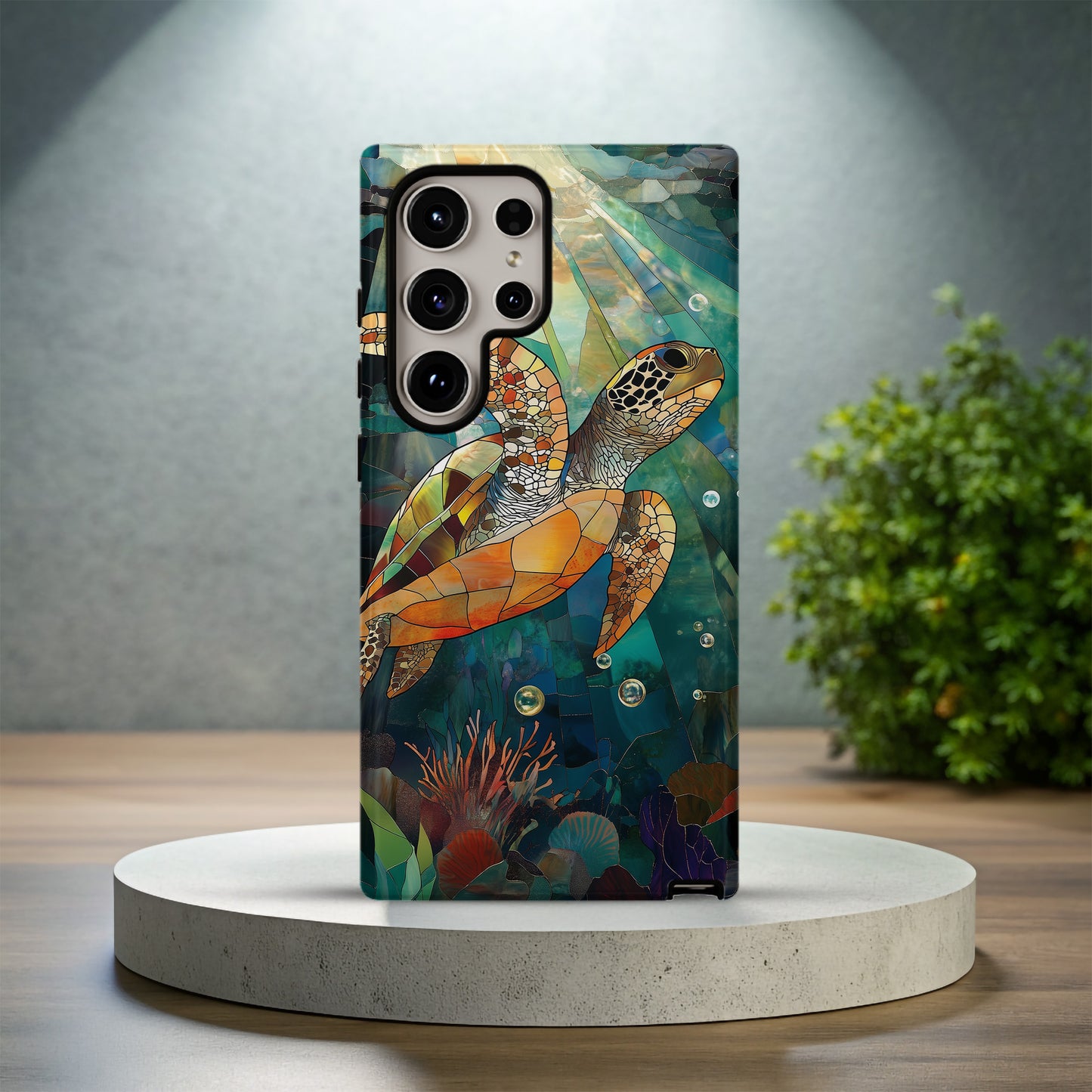 Turtlelight Mosaics Phone Case – Gentle Strength in Ocean Glass with Everyday Protection