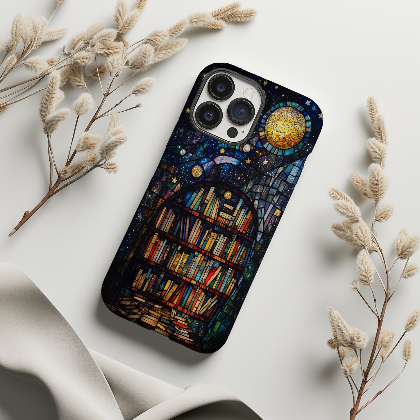 Starlit Stacks Phone Case – Dreamy Bookish Magic with Everyday Protection