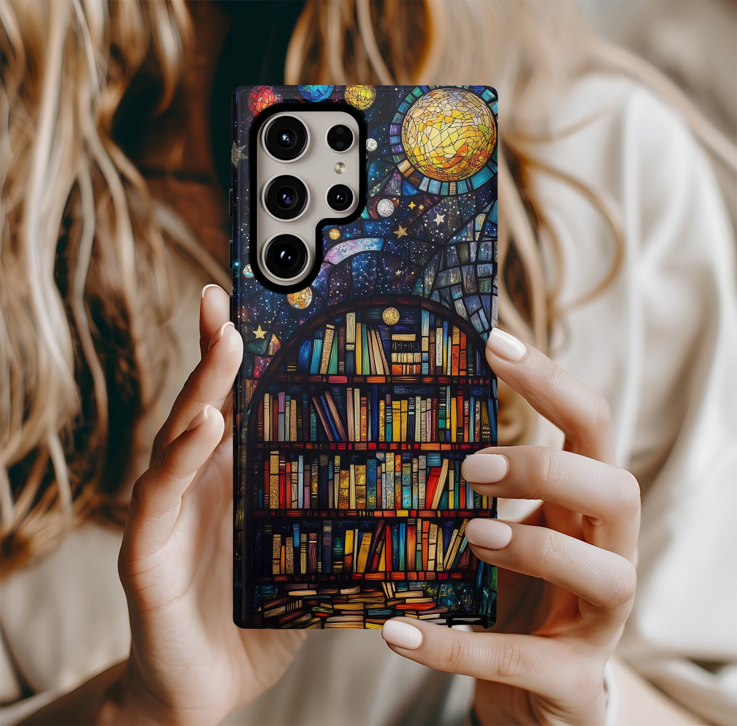 Starlit Stacks Phone Case – Dreamy Bookish Magic with Everyday Protection