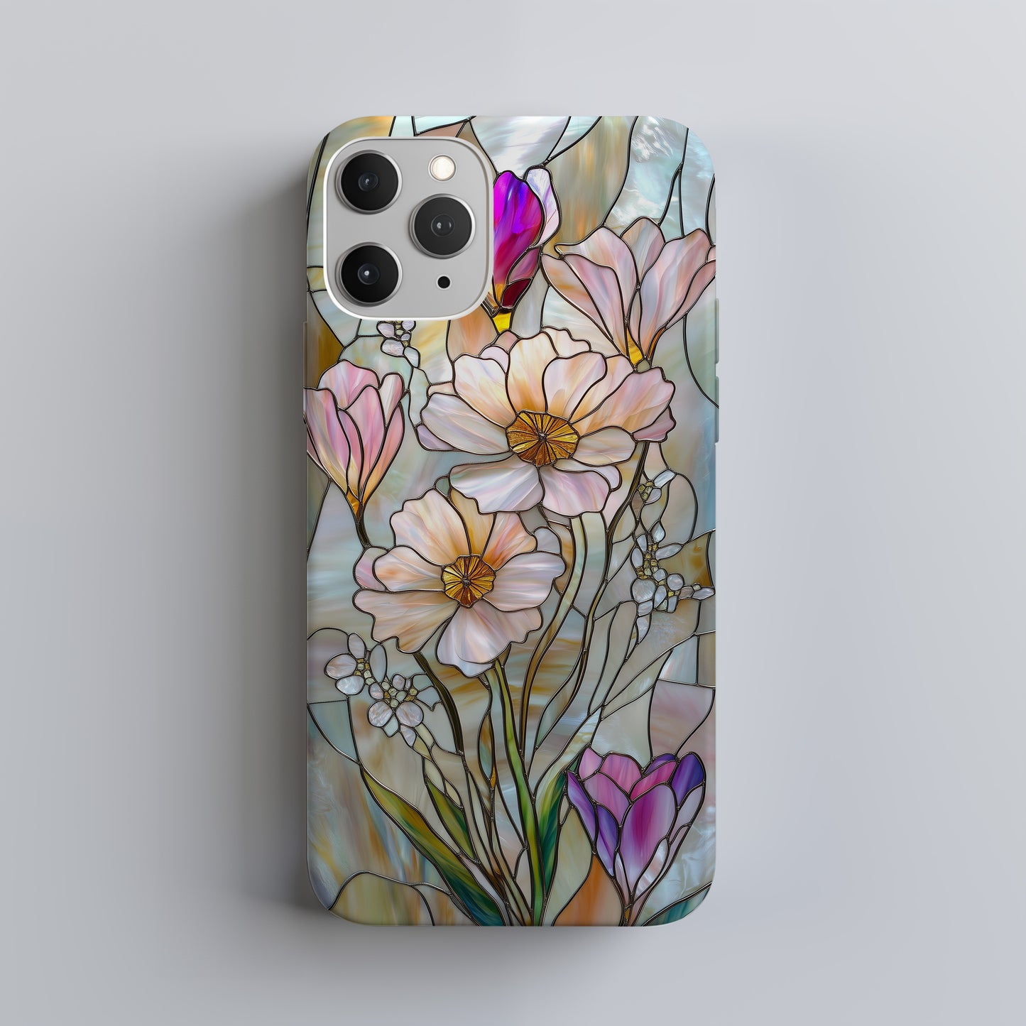Meadowlight Mosaics Phone Case – Blooming Fields in Artful Glass with Everyday Protection
