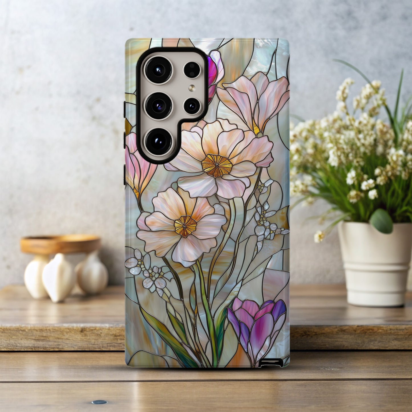 Meadowlight Mosaics Phone Case – Blooming Fields in Artful Glass with Everyday Protection