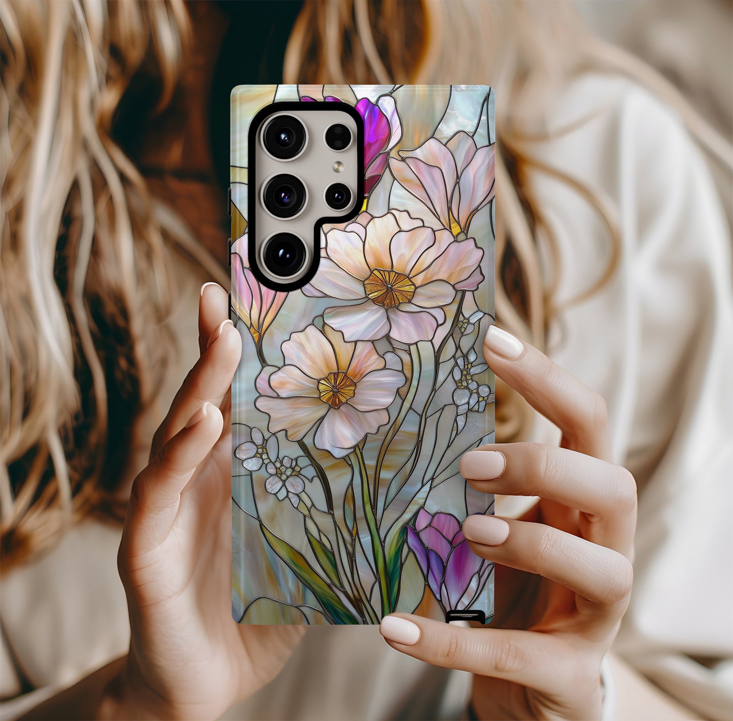 Meadowlight Mosaics Phone Case – Blooming Fields in Artful Glass with Everyday Protection