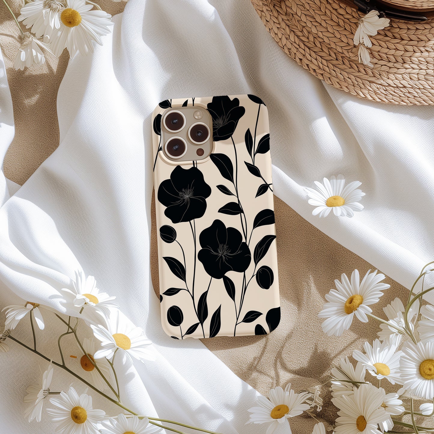 Minimal Bloom Phone Case – Clean Floral Aesthetic with Everyday Protection