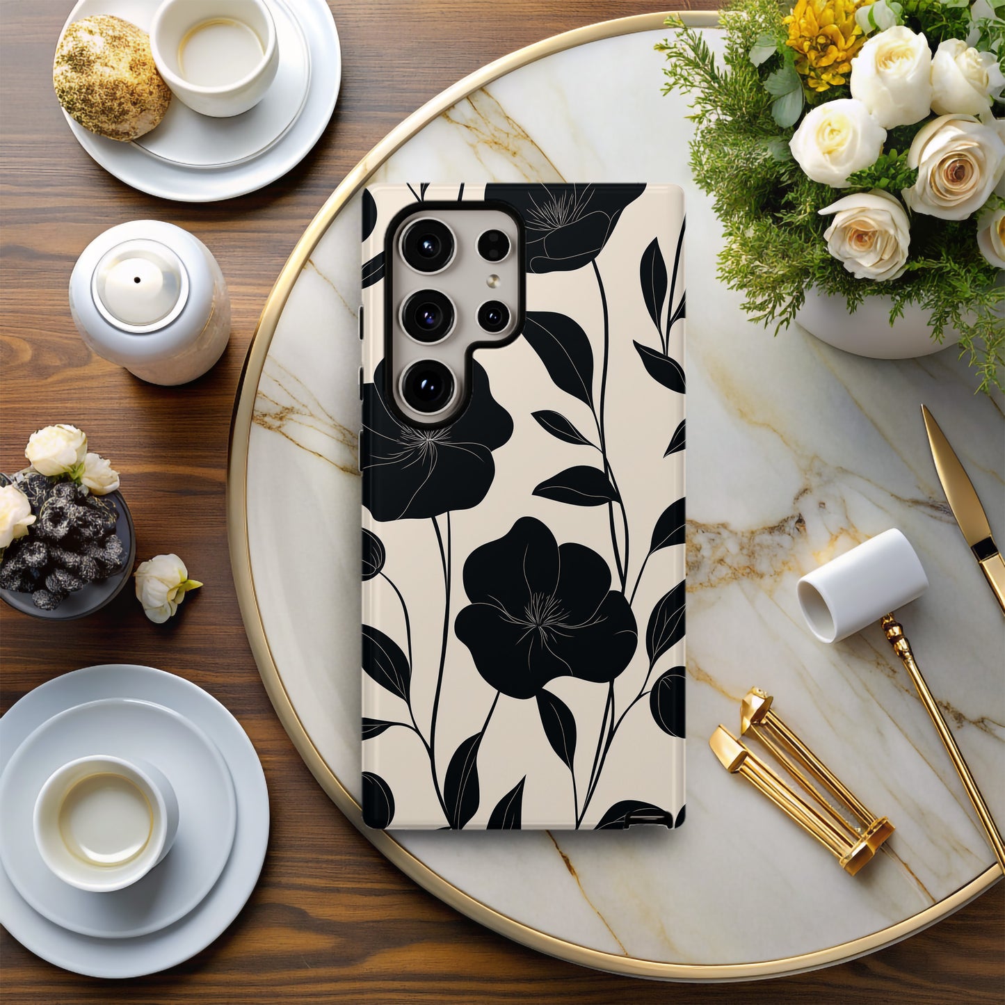 Minimal Bloom Phone Case – Clean Floral Aesthetic with Everyday Protection