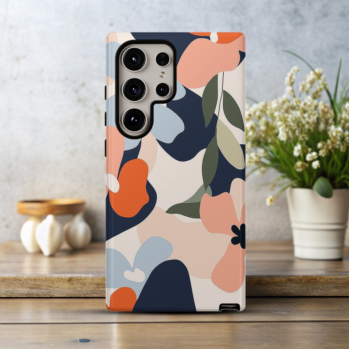 Abstract Blossom Phone Case – Artistic Florals with Everyday Protection