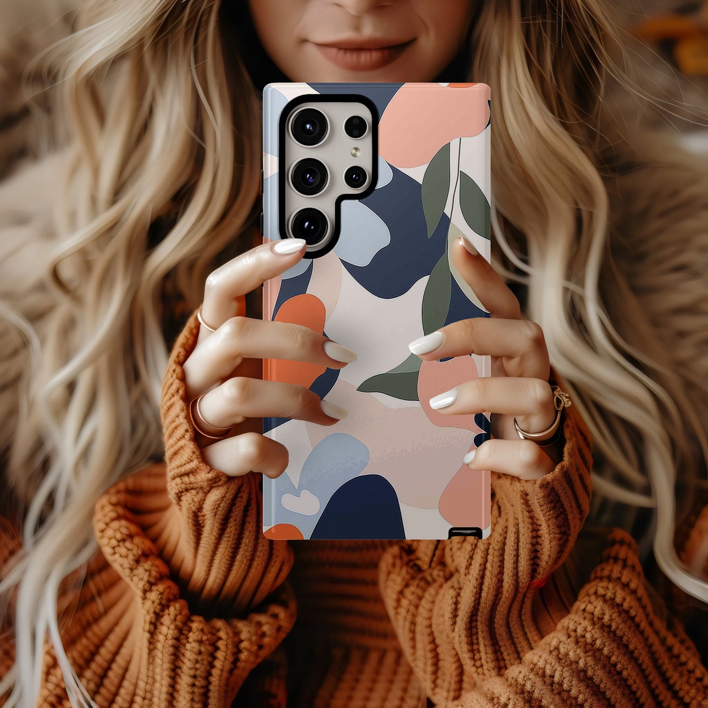 Abstract Blossom Phone Case – Artistic Florals with Everyday Protection