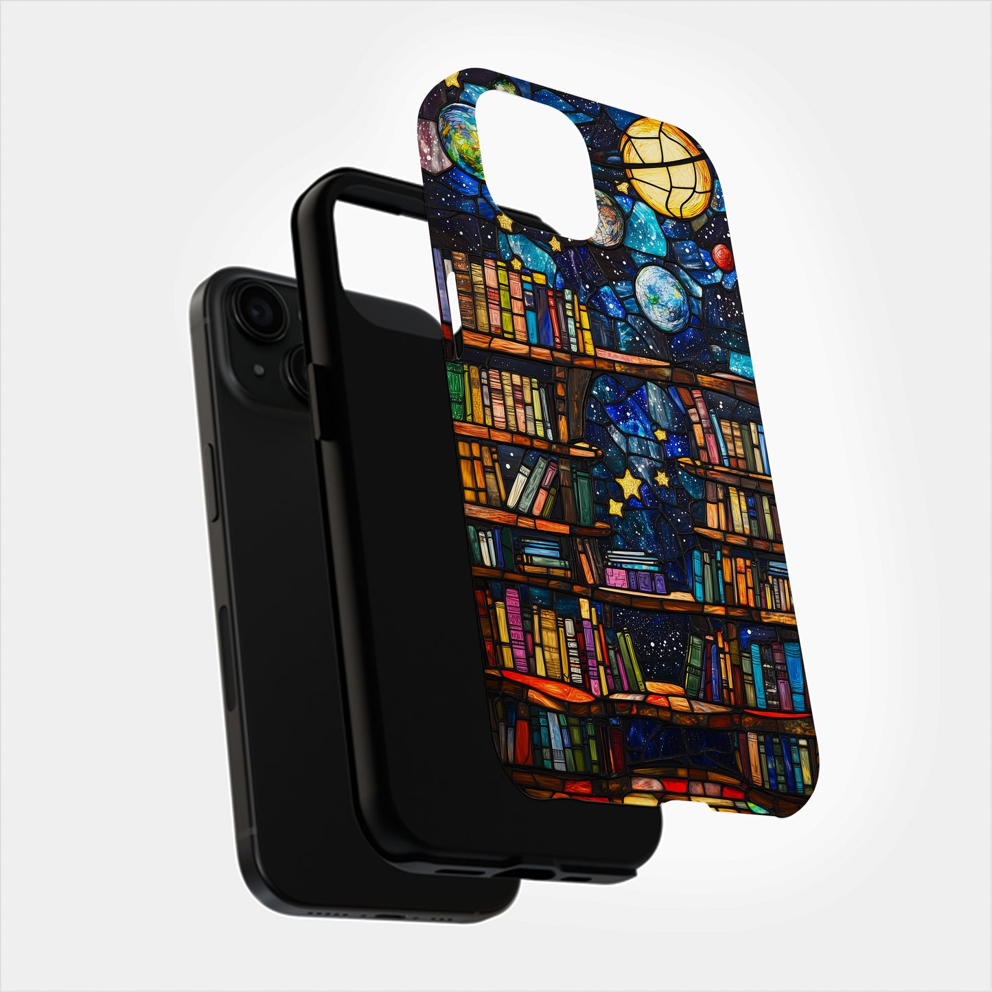 The Stellar Shelf Phone Case – Celestial Library Magic with Everyday Protection