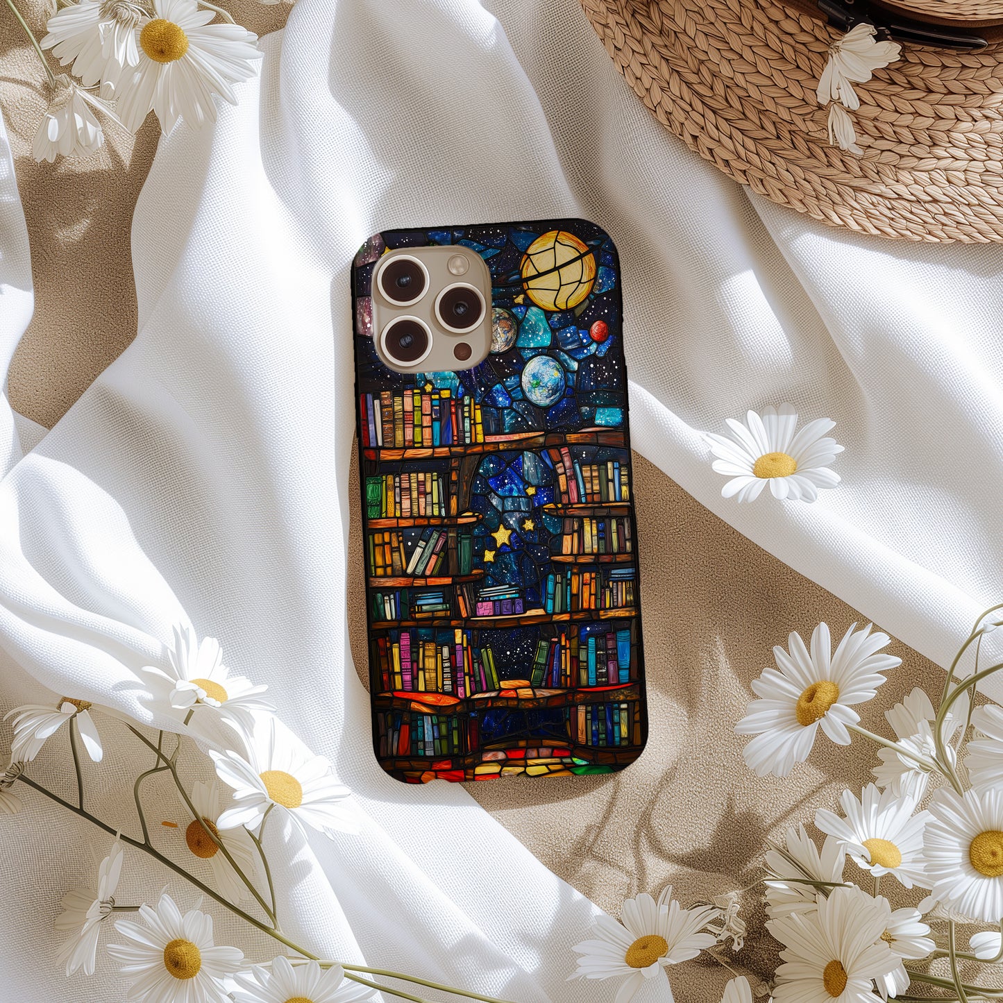 The Stellar Shelf Phone Case – Celestial Library Magic with Everyday Protection