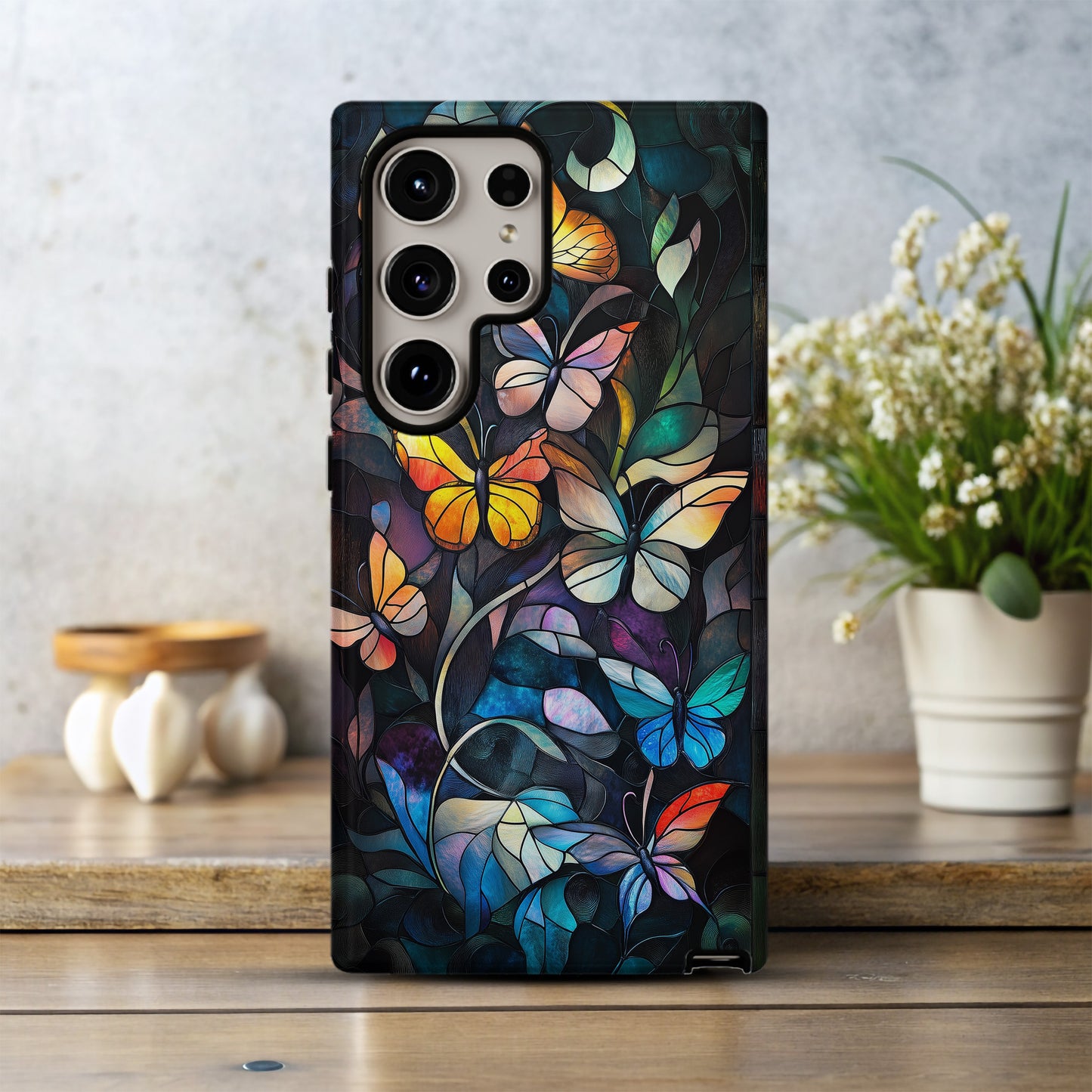 Butterfly Gleam Phone Case – Shimmering Wings & Everyday Protection