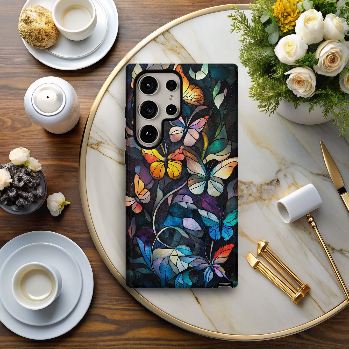 Butterfly Gleam Phone Case – Shimmering Wings & Everyday Protection
