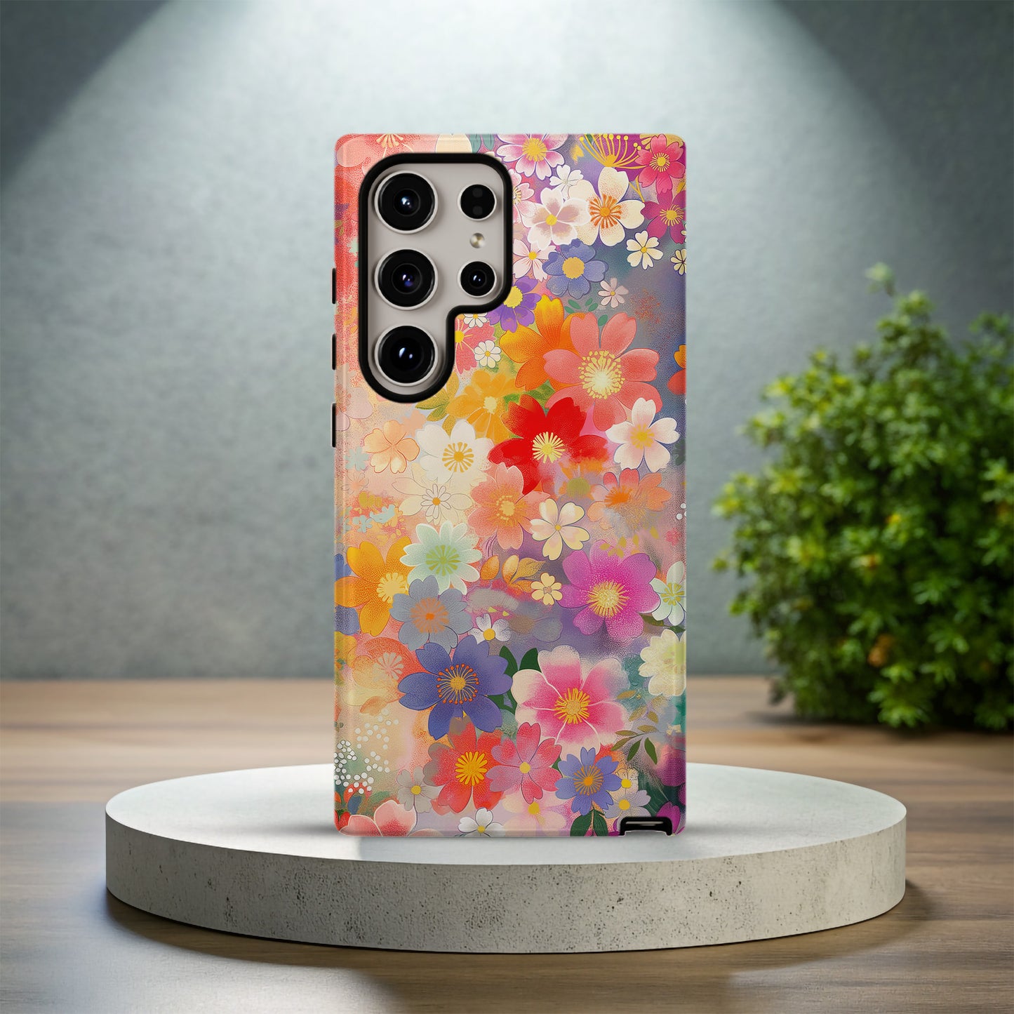 Rainbow Petals Phone Case – Colorful Blossoms & Everyday Protection in Full Bloom