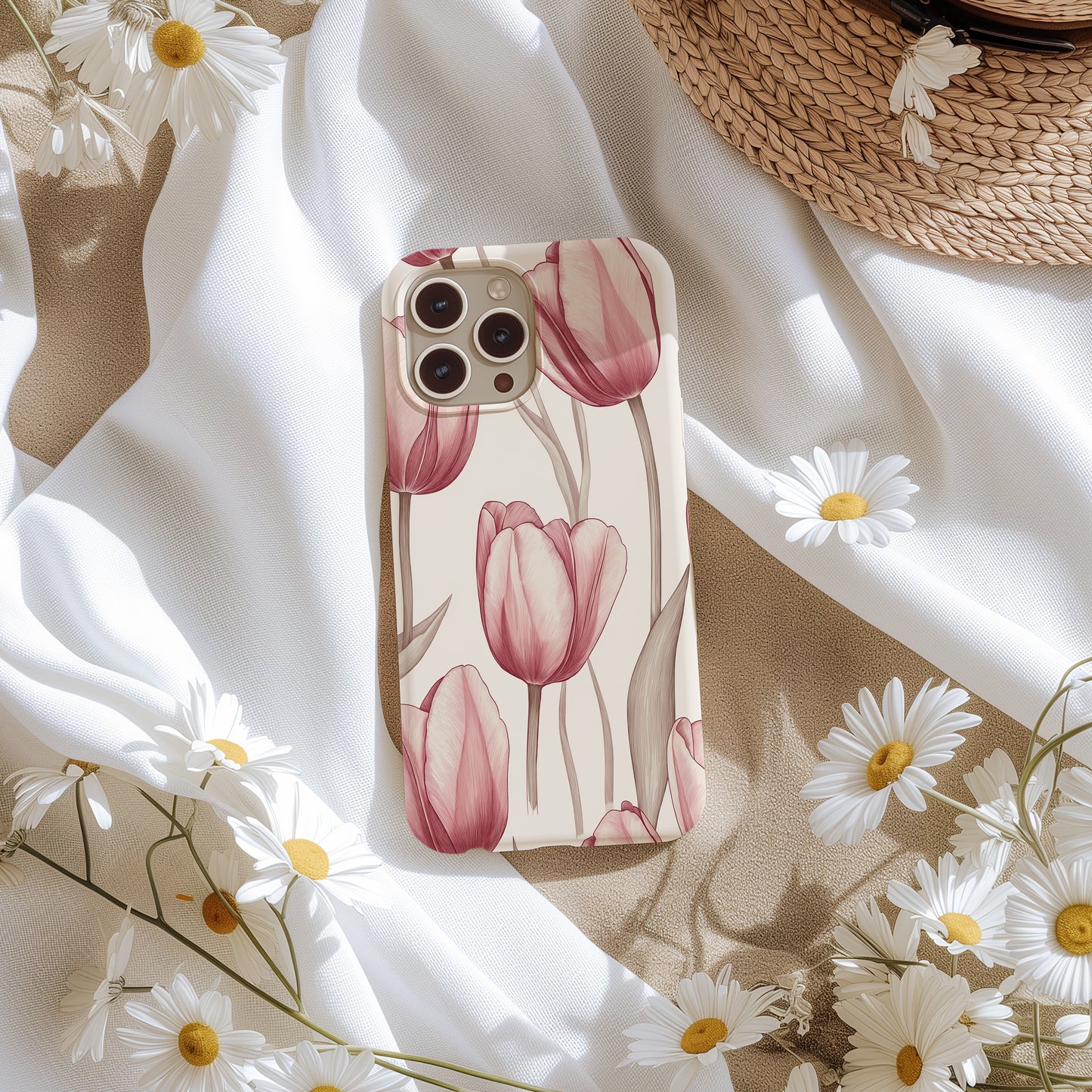 Tulip Whispers Phone Case – Soft Spring Blooms & Everyday Protection