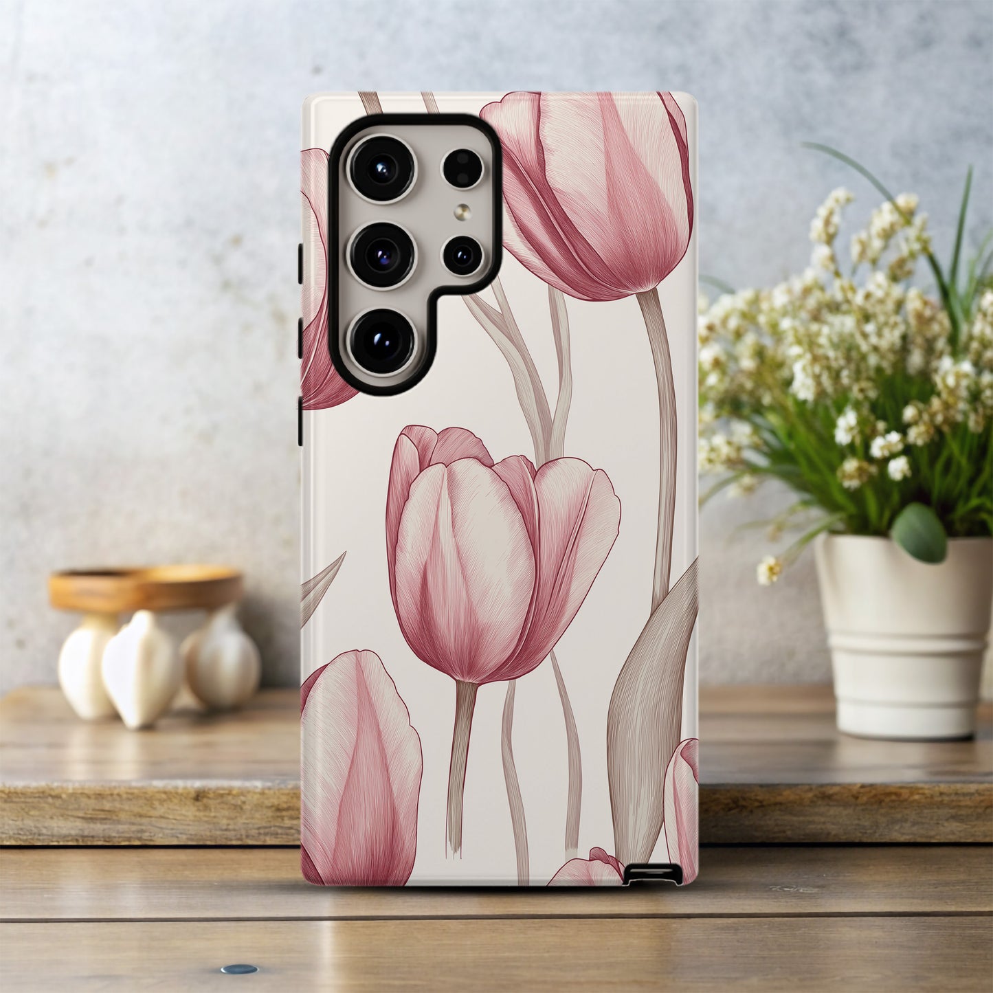 Tulip Whispers Phone Case – Soft Spring Blooms & Everyday Protection