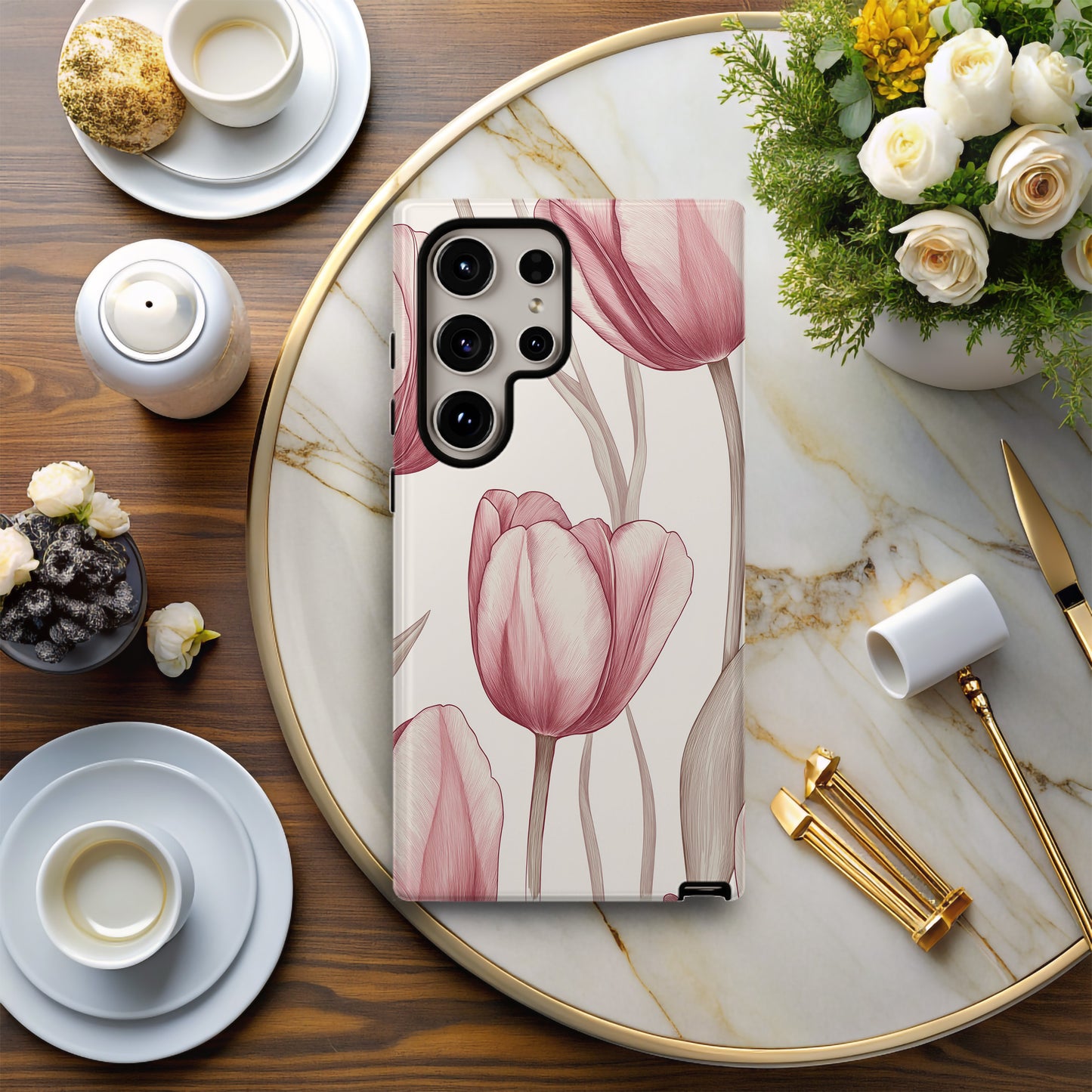 Tulip Whispers Phone Case – Soft Spring Blooms & Everyday Protection