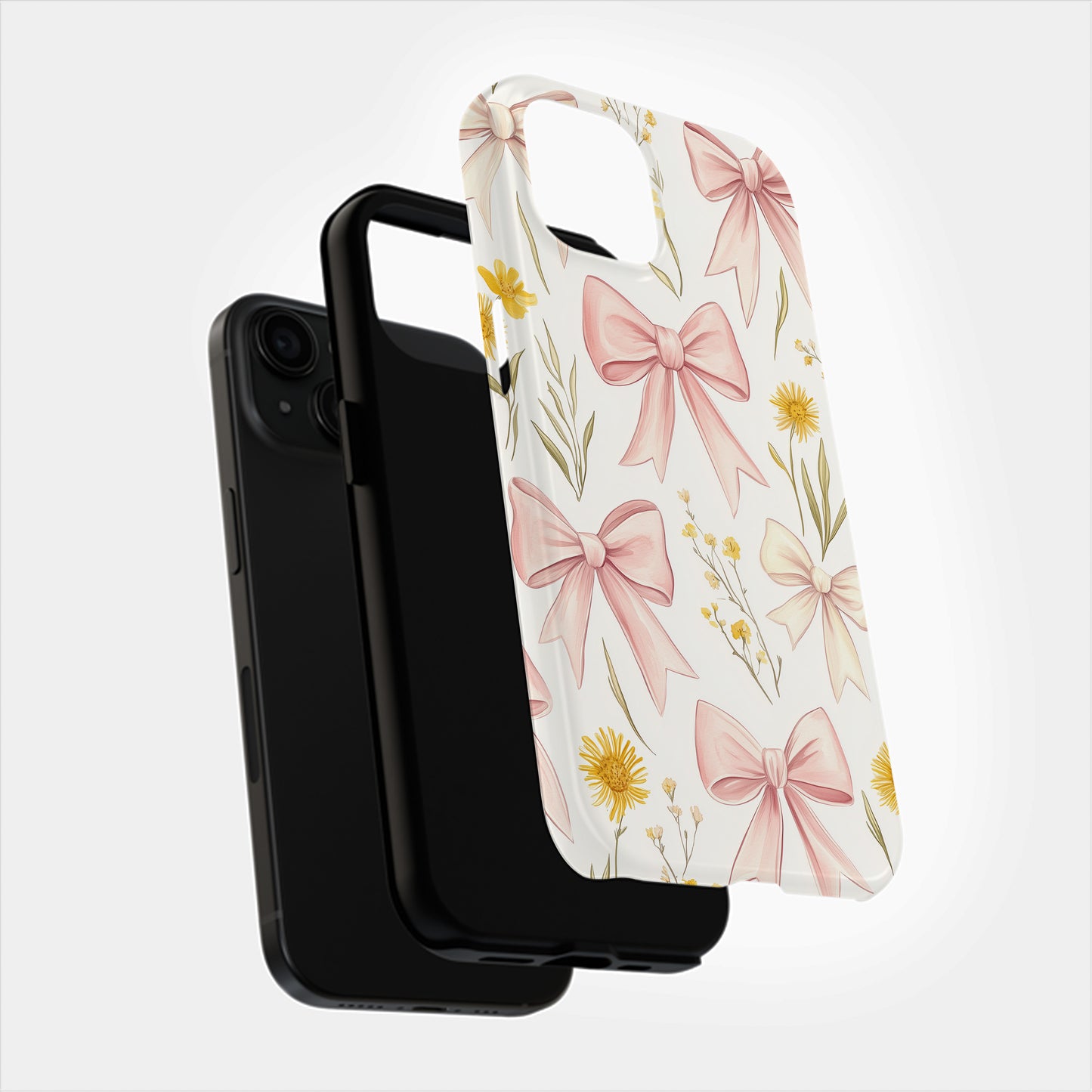 BlushBow Phone Case – Soft Pink Bows & Everyday Protection with Delicate Style