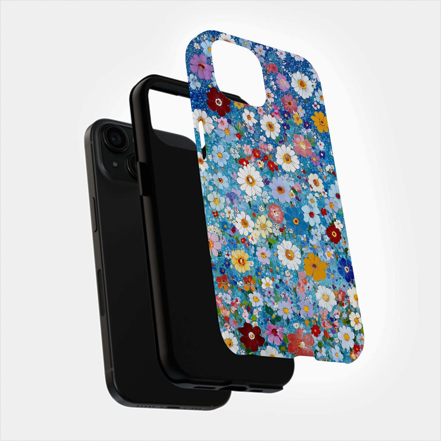 Wildbloom Canvas Phone Case – Vibrant Painted Florals with Everyday Protection