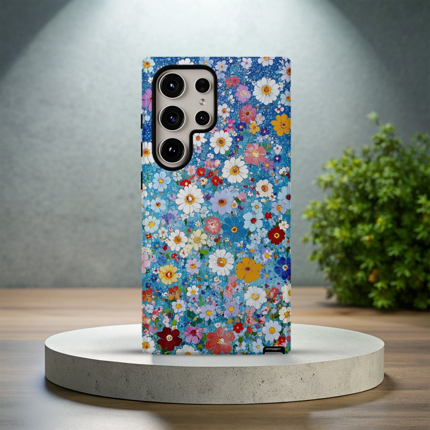 Wildbloom Canvas Phone Case – Vibrant Painted Florals with Everyday Protection