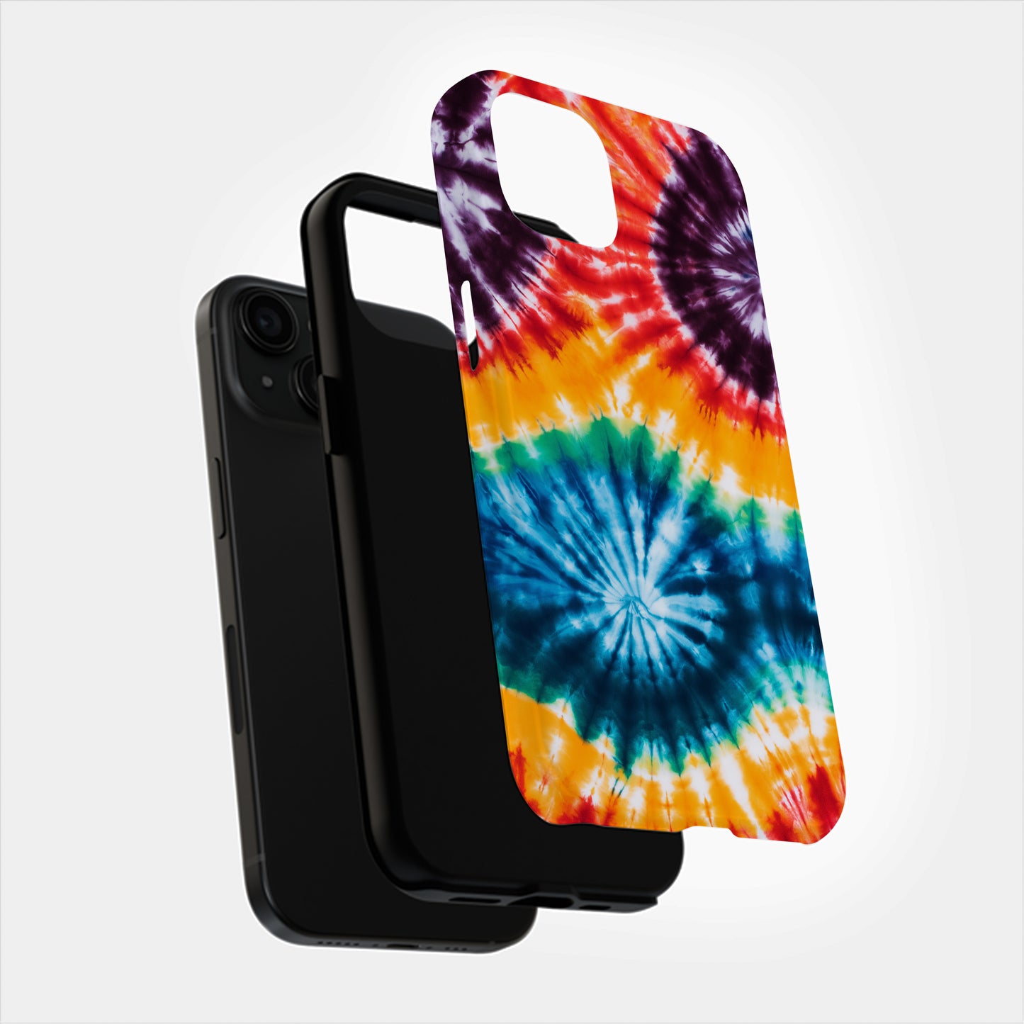 ColorRush Tie-Dye Phone Case – Retro Swirl & Everyday Protection in Bold, Bright Vibes