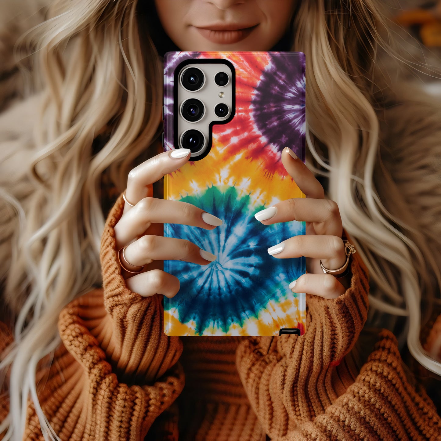 ColorRush Tie-Dye Phone Case – Retro Swirl & Everyday Protection in Bold, Bright Vibes