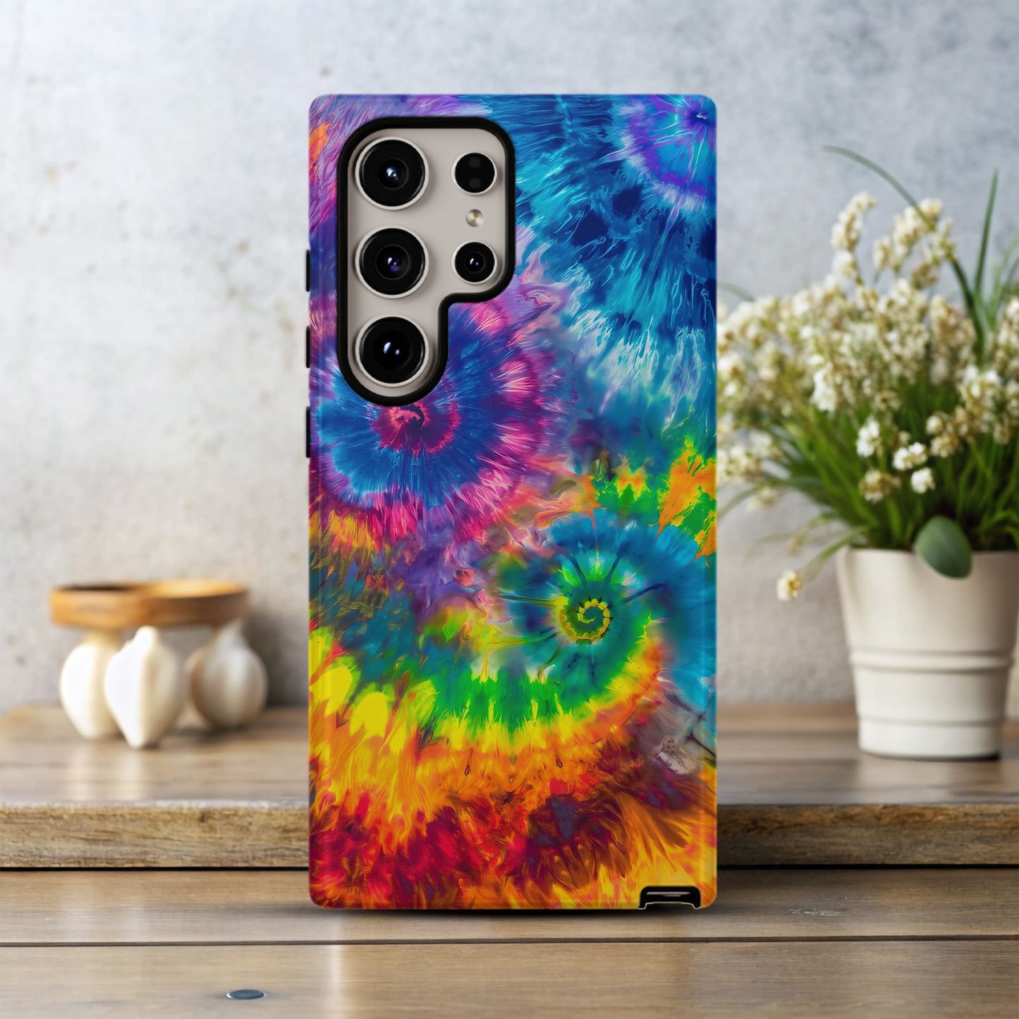 PsychedeliPop Phone Case – Vivid Tie-Dye Swirls with Everyday Protection and Retro Energy