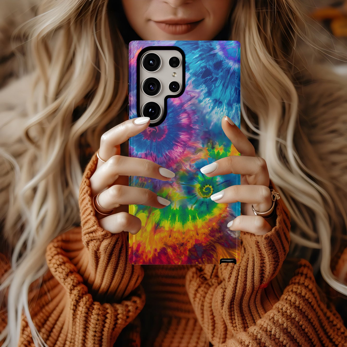 PsychedeliPop Phone Case – Vivid Tie-Dye Swirls with Everyday Protection and Retro Energy
