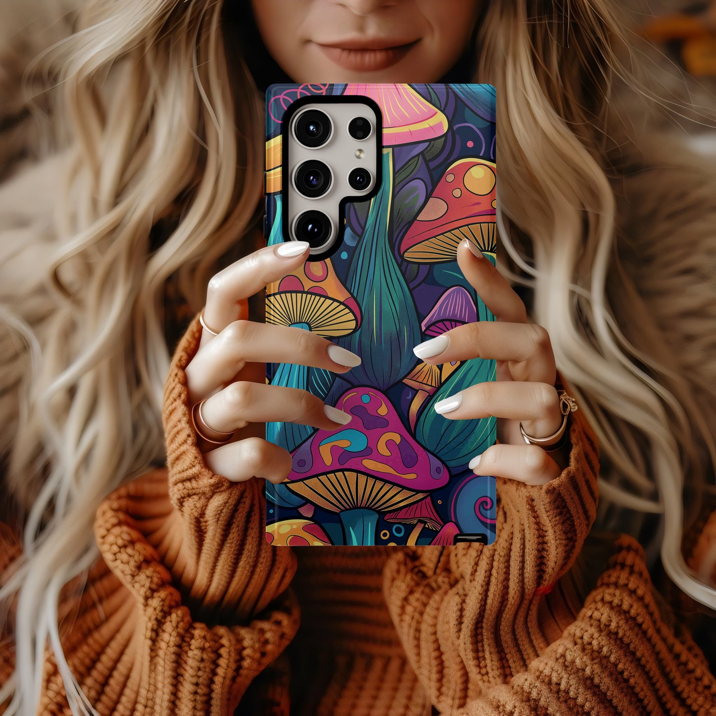 Groovy Shroomscape Phone Case – Retro Mushrooms & Everyday Protection with Psychedelic Vibes