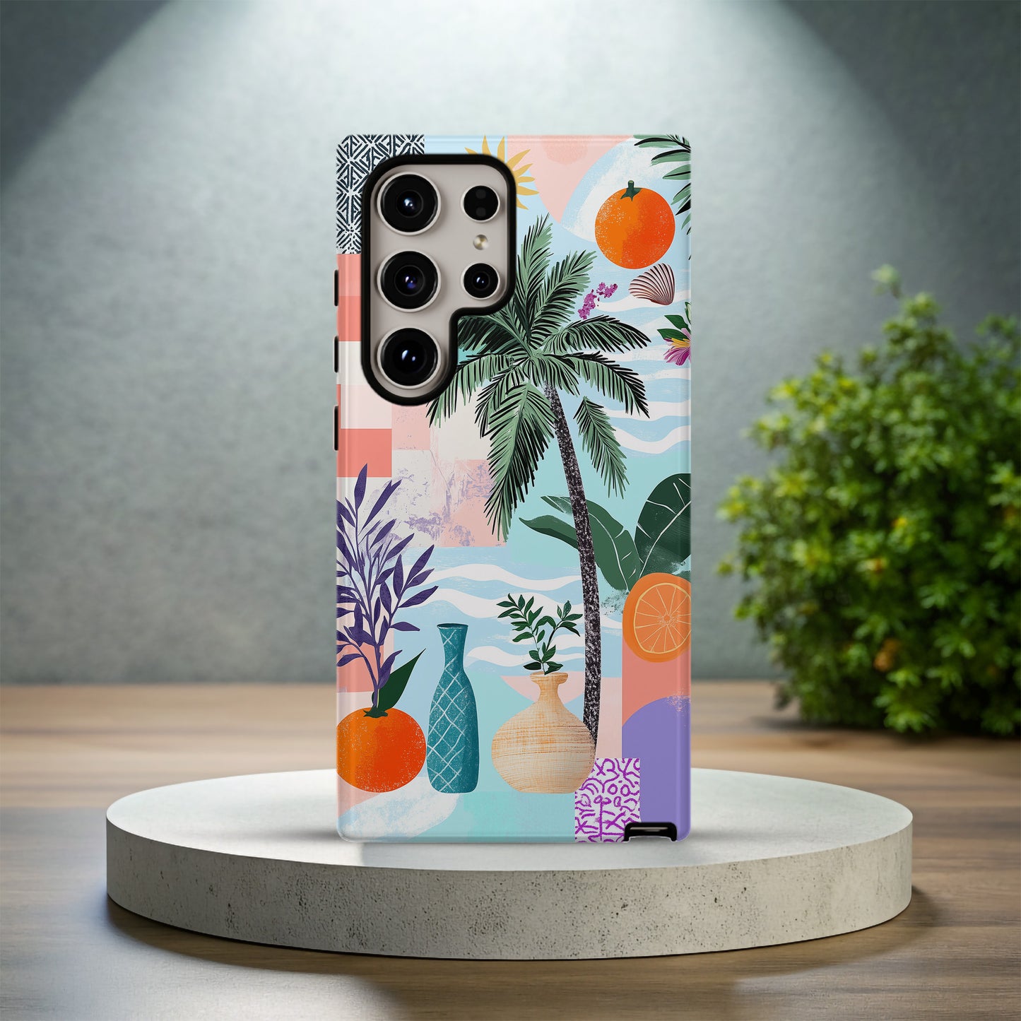 Tropical Collage Vibes Phone Case – Retro Summer Aesthetic with Everyday Protection