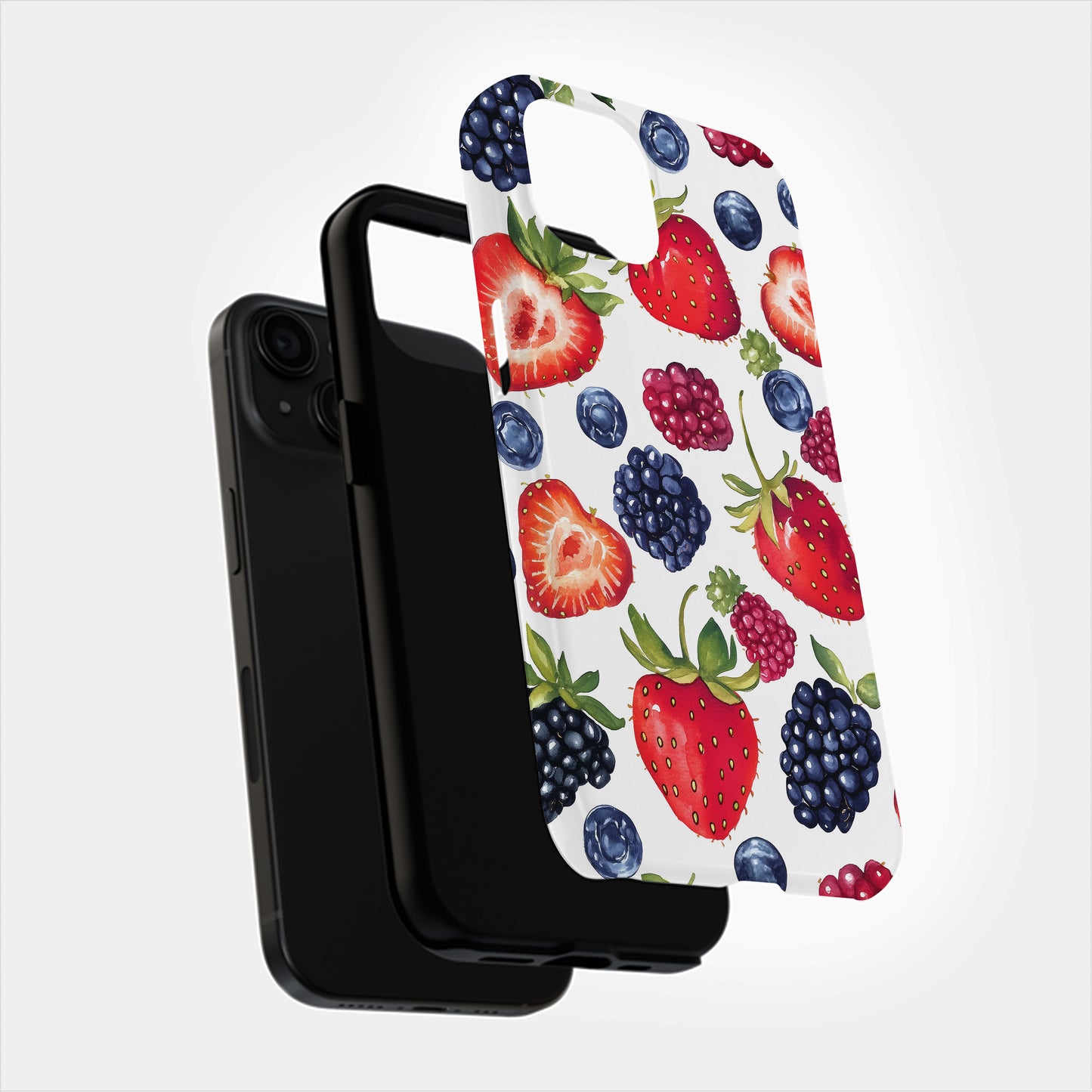 Berry Sweet Phone Case – Hand-Painted Summer Berries with Juicy Charm & Everyday Protection