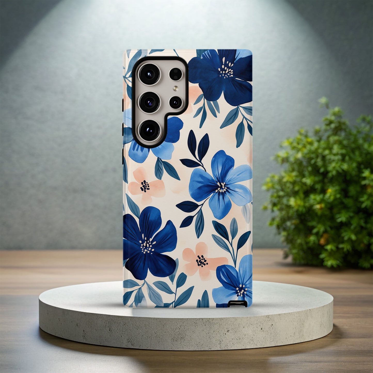 Blue Bloom Whispers Phone Case – Watercolor Florals with Everyday Elegance & Protection