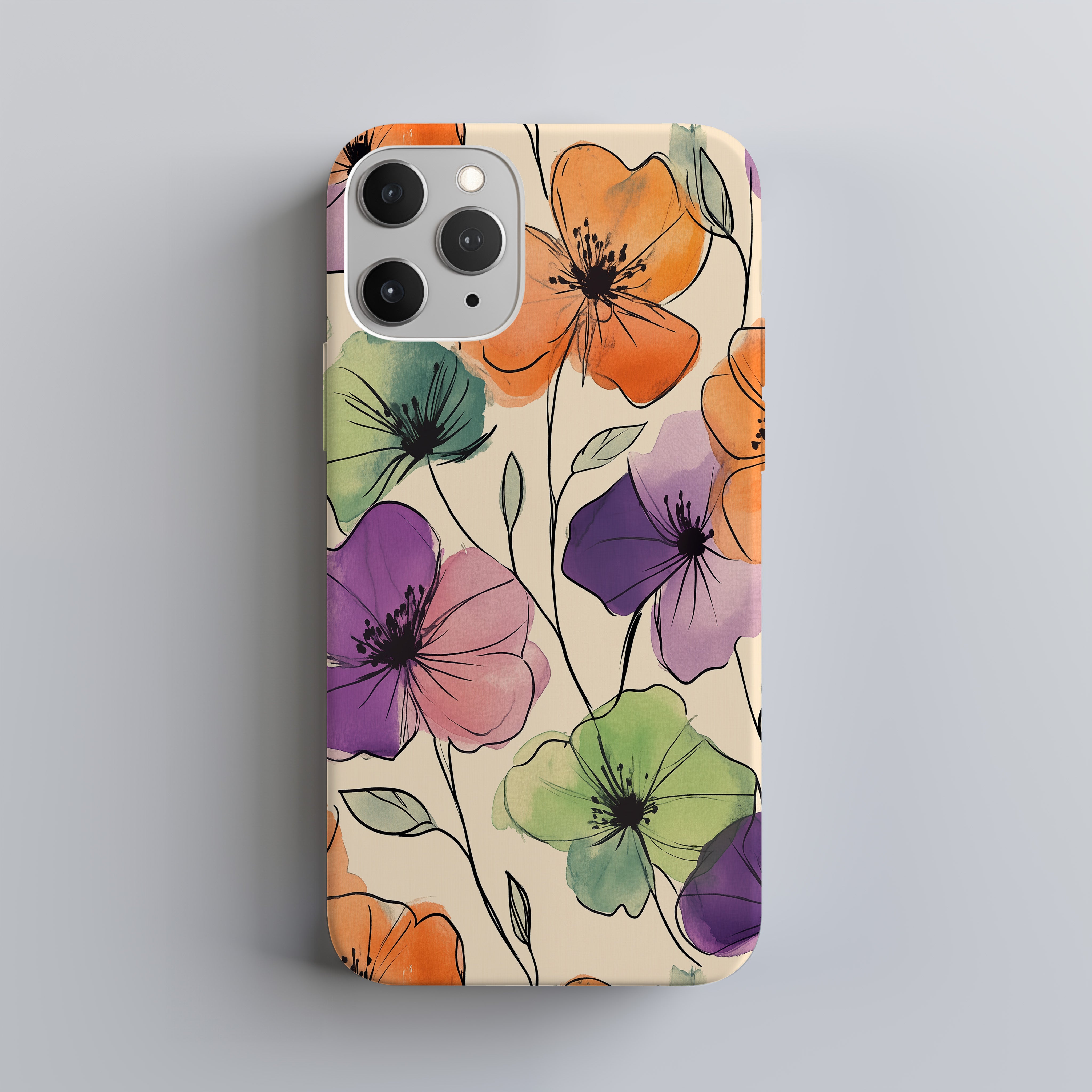 Colorful Watercolor Flower Phone Case – Artistic Marker-Sketch Floral – RadiantExprCreations Colorful Watercolor Flower Phone Case – Artistic Marker-Sketch Floral – RadiantExprCreations
