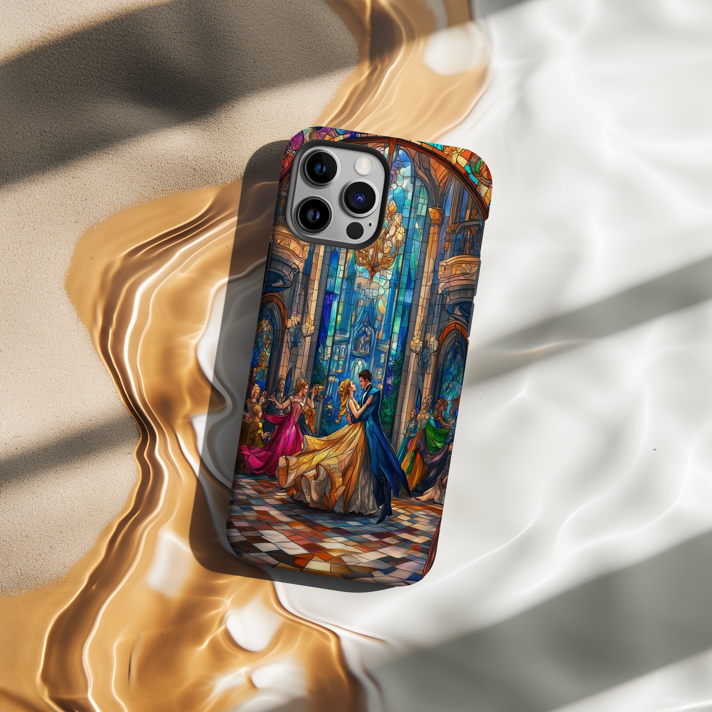 Royal Ballroom Waltz Phone Case – Fairytale Stained Glass Castle Romance