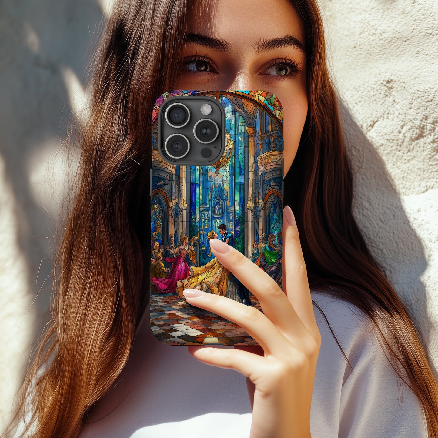 Royal Ballroom Waltz Phone Case – Fairytale Stained Glass Castle Romance