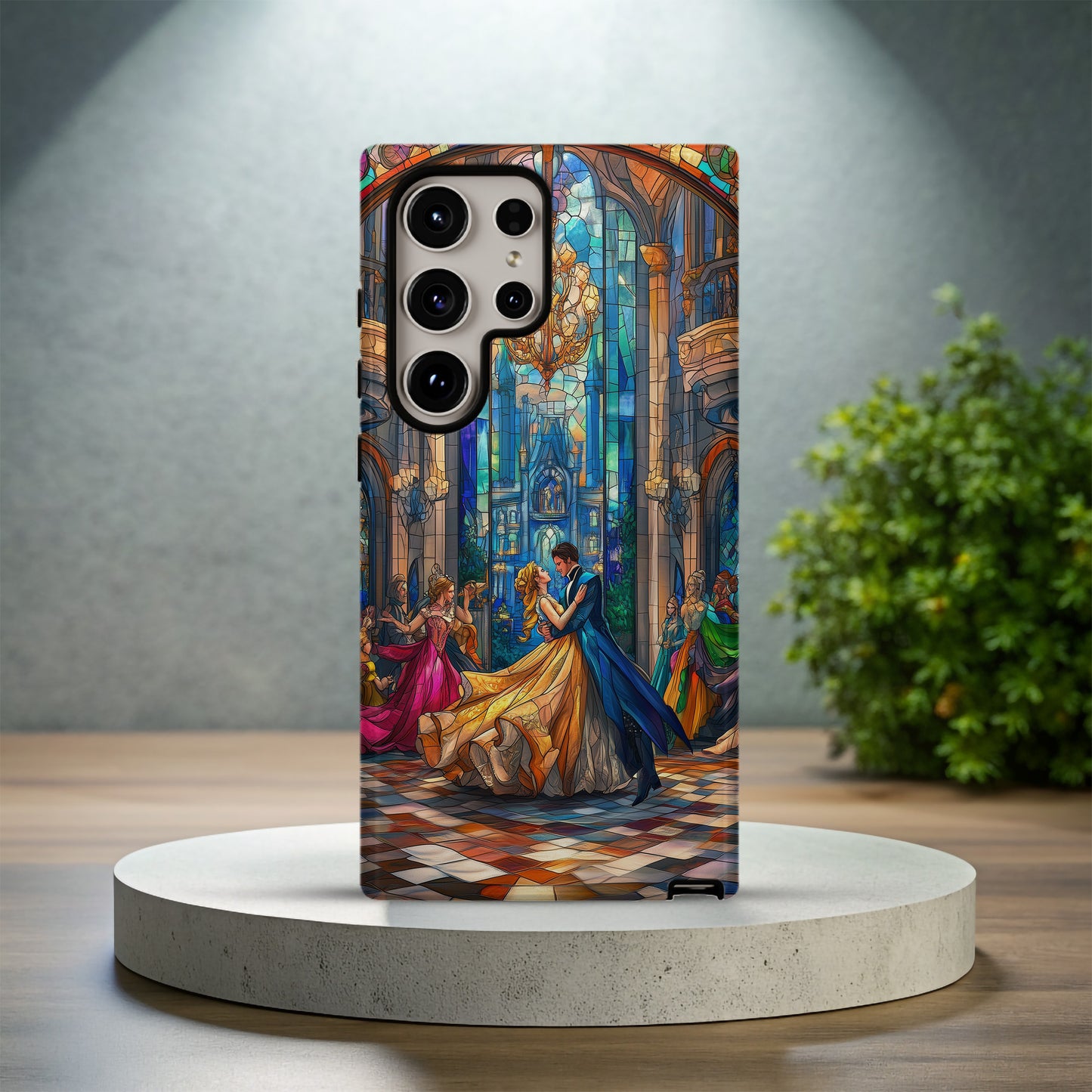 Royal Ballroom Waltz Phone Case – Fairytale Stained Glass Castle Romance