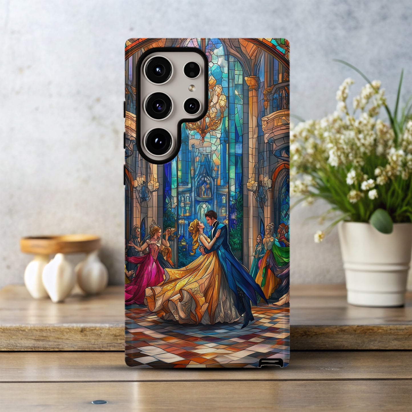 Royal Ballroom Waltz Phone Case – Fairytale Stained Glass Castle Romance