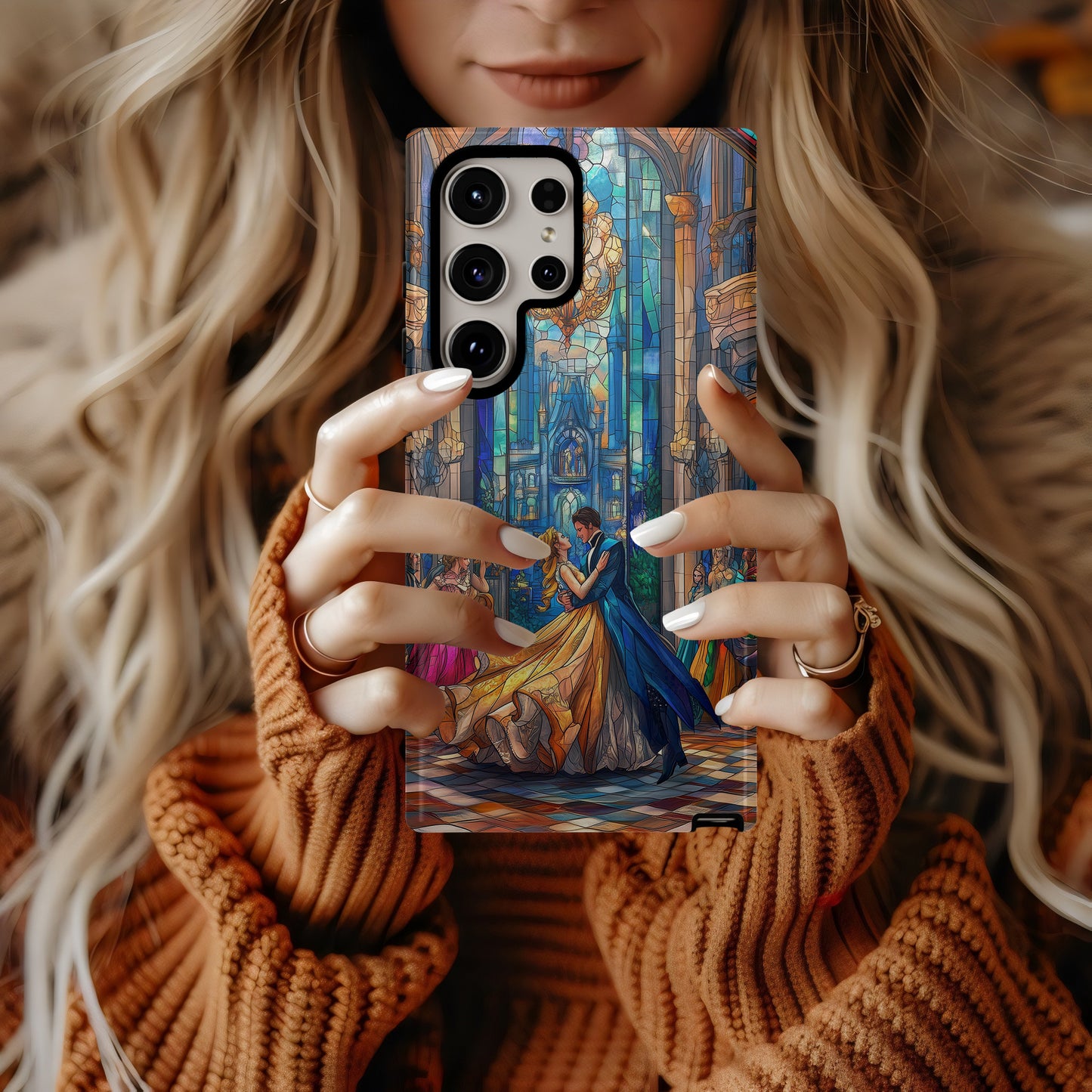 Royal Ballroom Waltz Phone Case – Fairytale Stained Glass Castle Romance