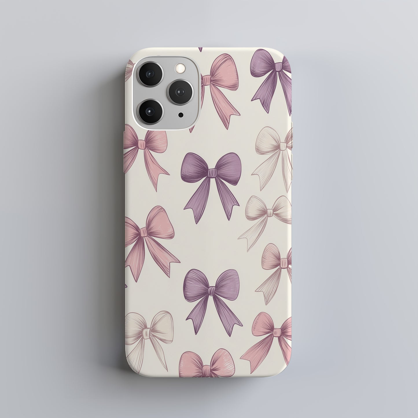 Pastel Bow Phone Case – Playful Vintage-Inspired Ribbon Pattern