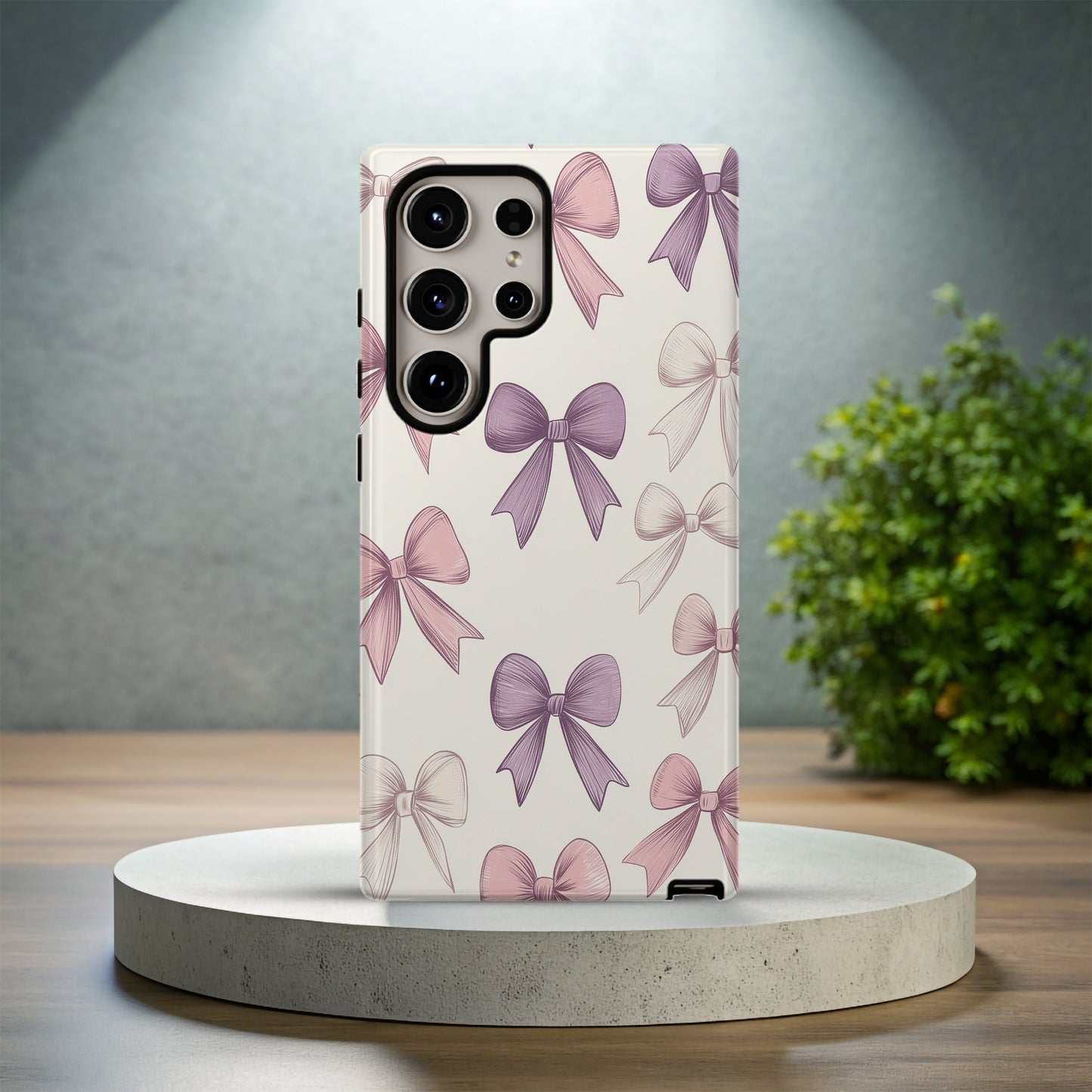 Pastel Bow Phone Case – Playful Vintage-Inspired Ribbon Pattern