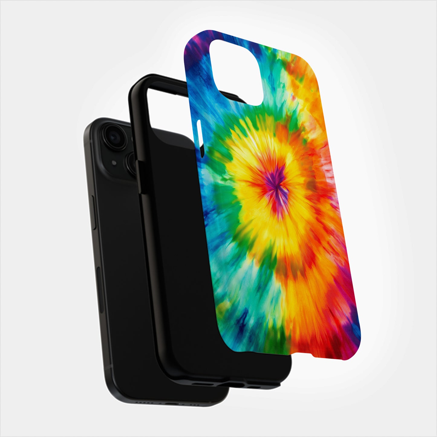 Psychedelic Tie-Dye Burst Phone Case – Vivid Rainbow Spiral