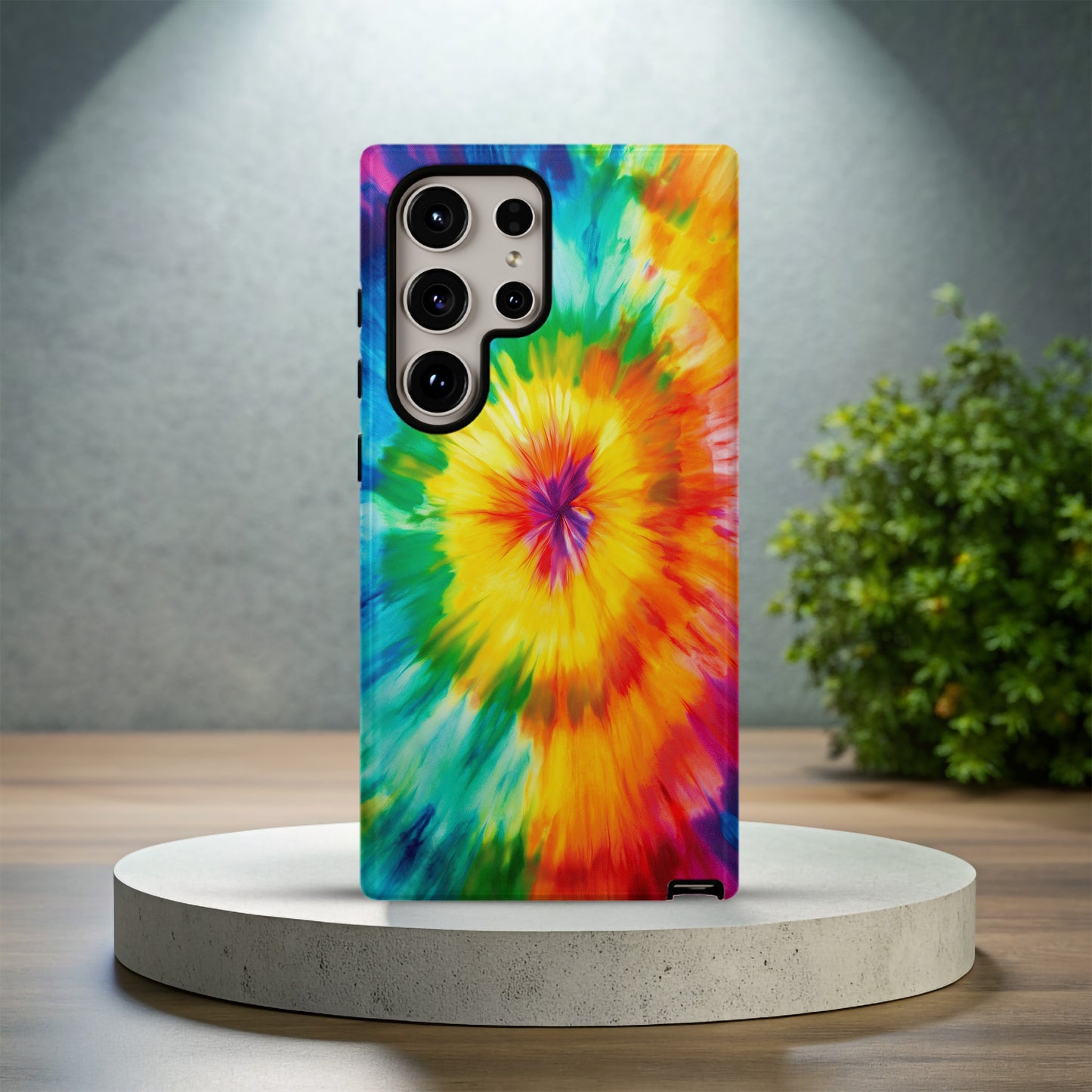 Psychedelic Tie-Dye Burst Phone Case – Vivid Rainbow Spiral