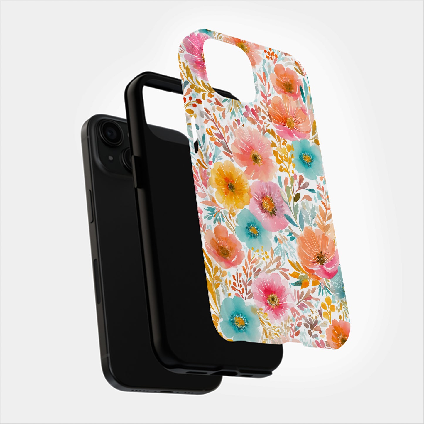 Sun-Kissed Watercolor Garden Phone Case – Bold Pastel Floral