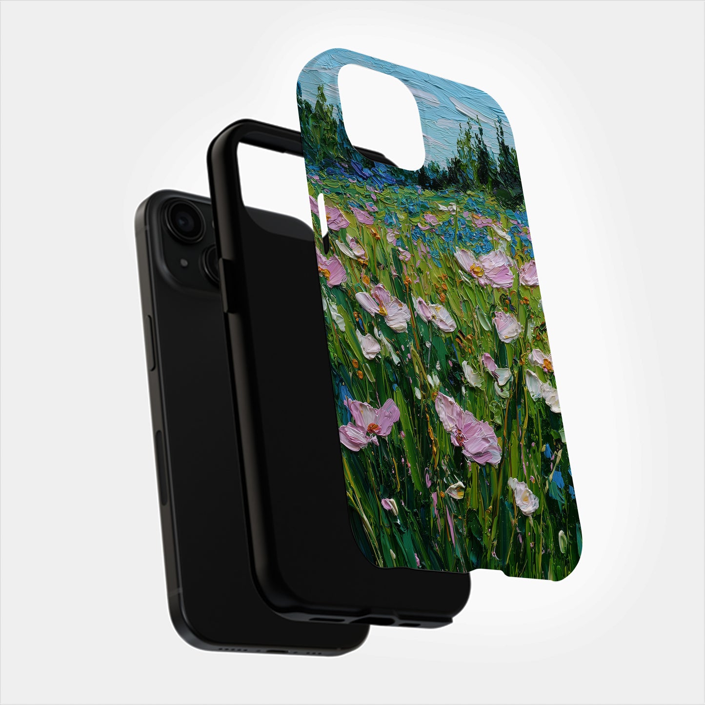 Blooming Meadow Brushstroke Case – Wildflower Oil Painting Aesthetic
