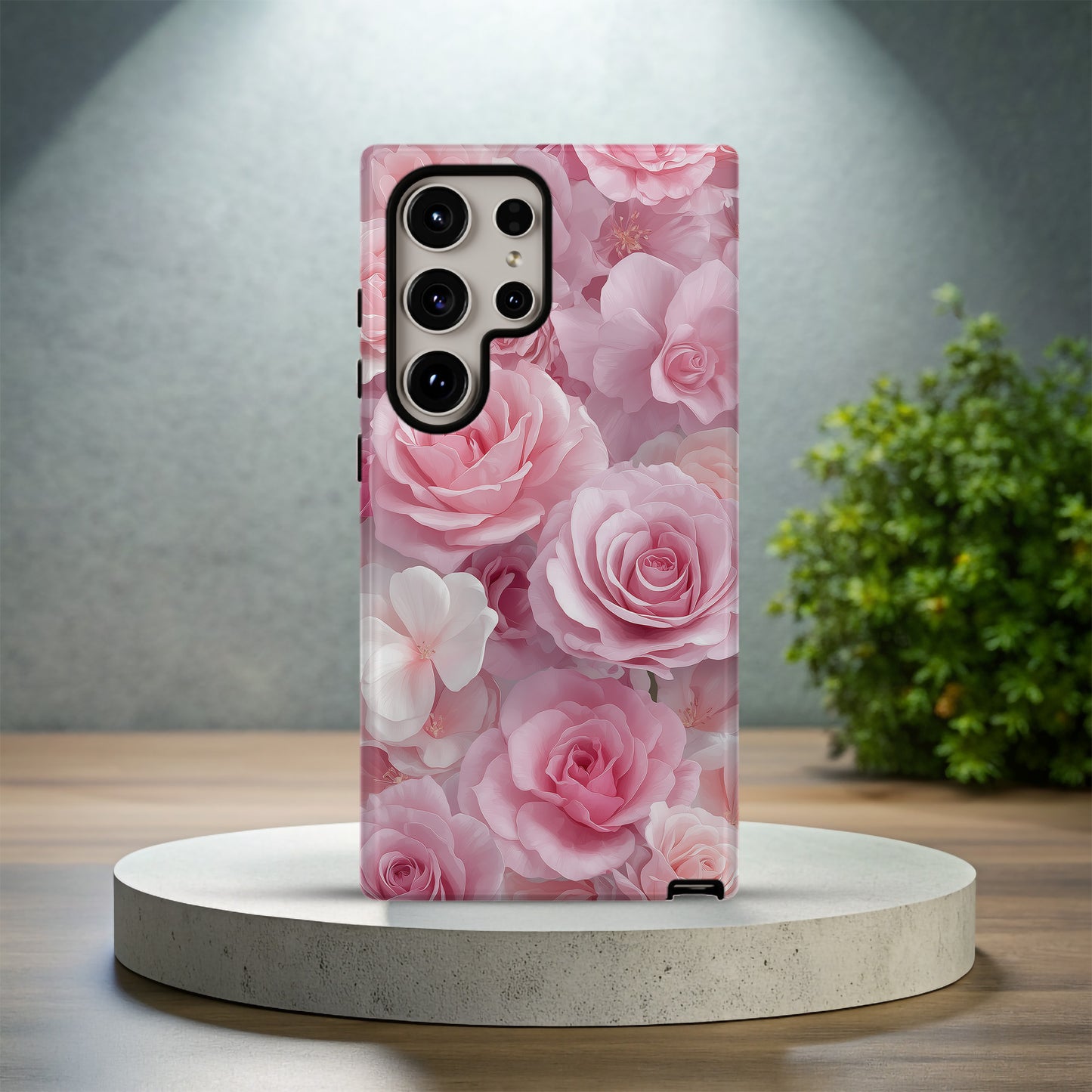 Blush Bloom Luxe Case – Soft Pink Rose Cascade in Ice Cream Tones