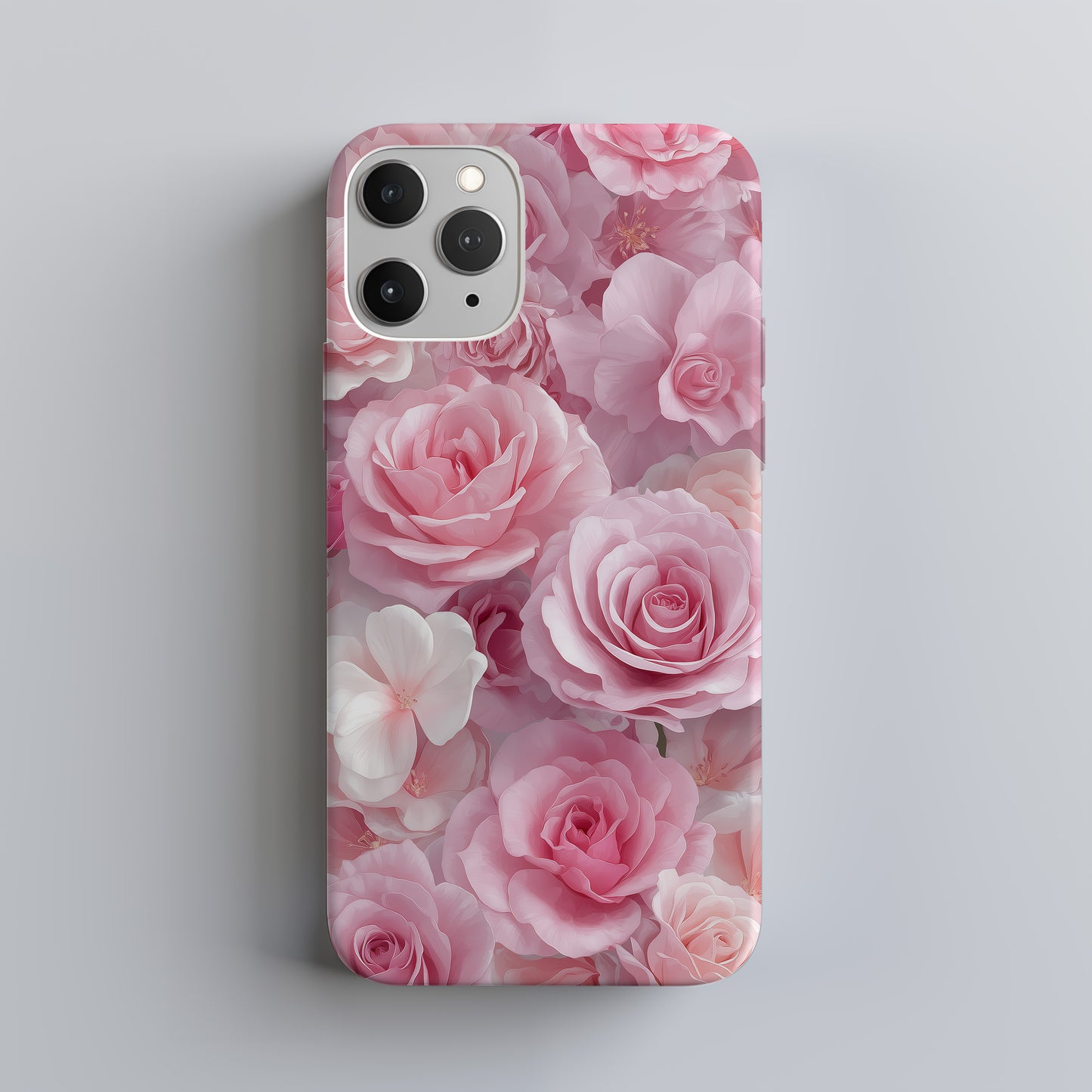 Blush Bloom Luxe Case – Soft Pink Rose Cascade in Ice Cream Tones